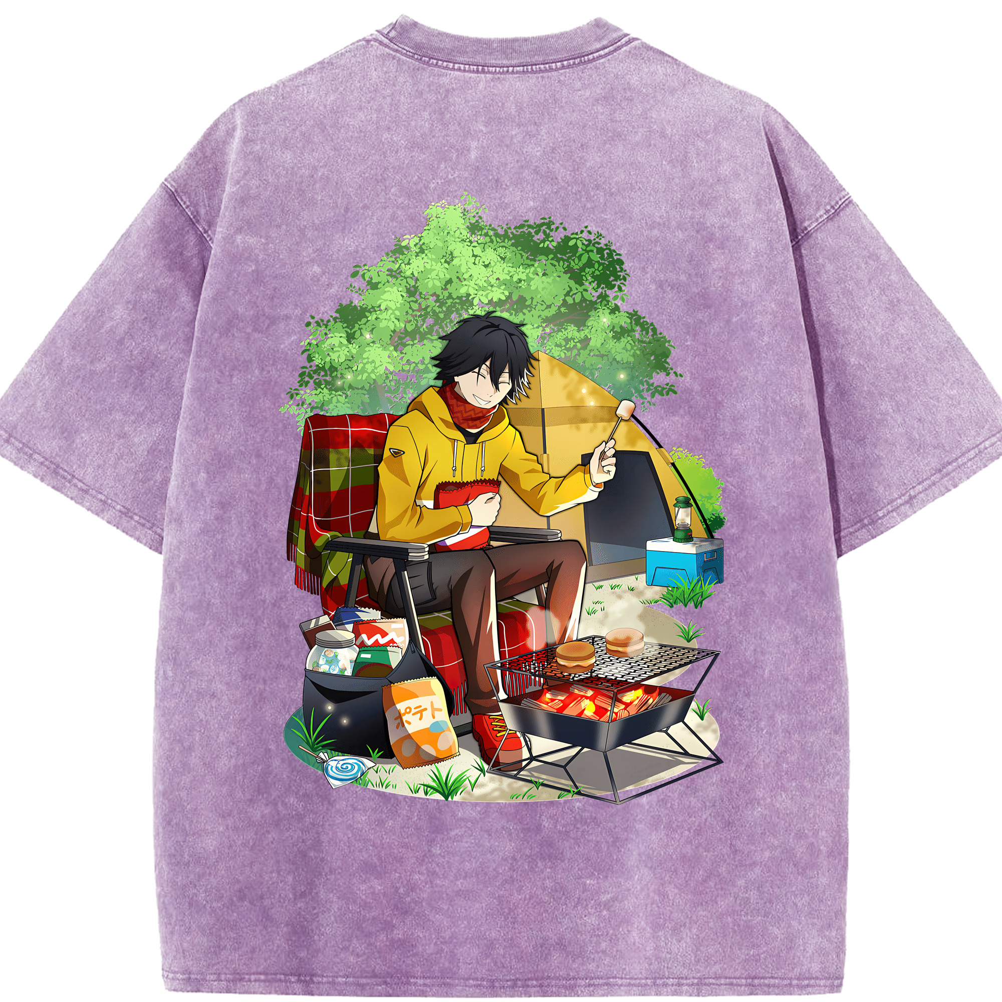 （画像用） 文豪ストレイドッグス Bungo Stray Dogs 綿100% ヴィンテージ風 半袖Tシャツ（背面プリント）