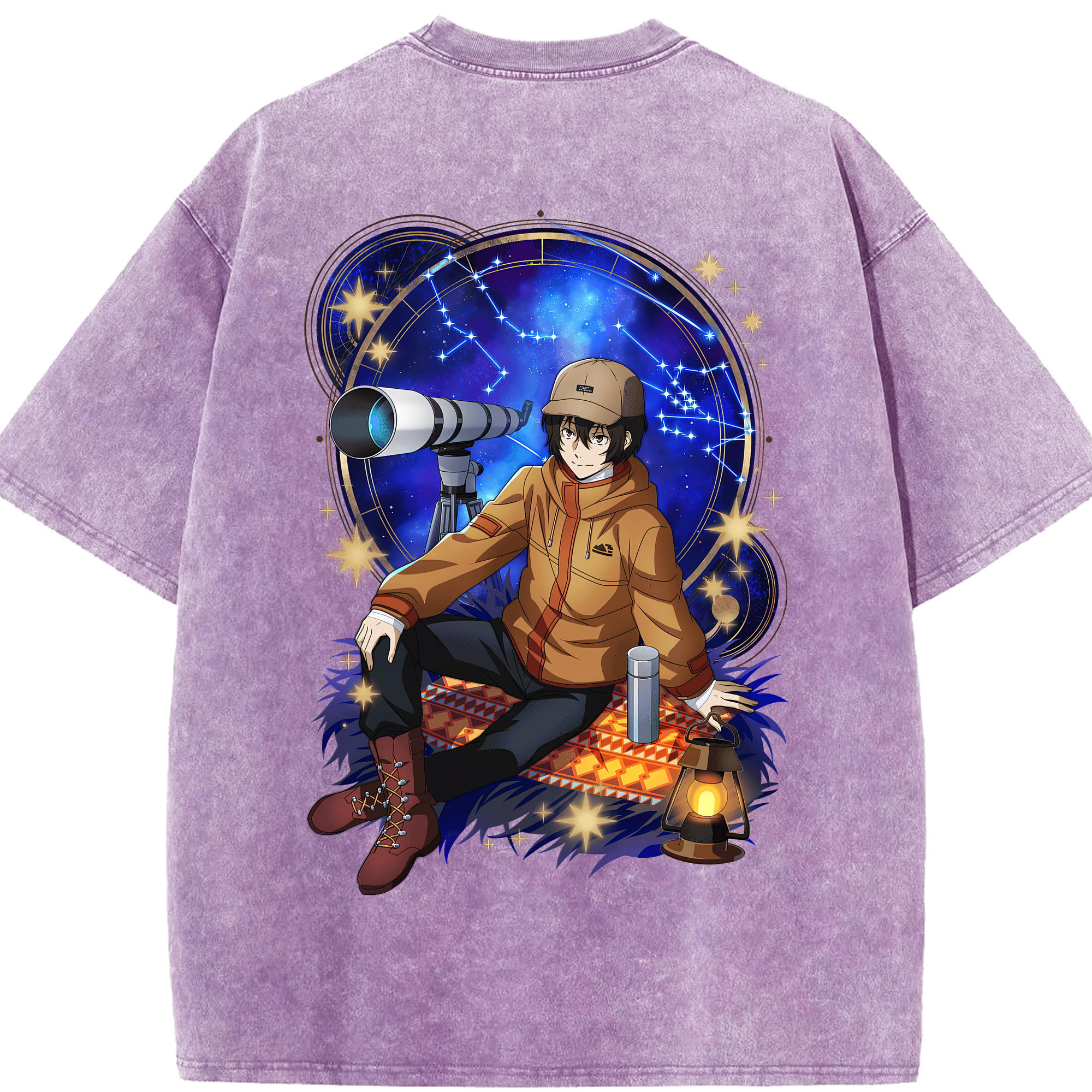（画像用） 文豪ストレイドッグス Bungo Stray Dogs 綿100% ヴィンテージ風 半袖Tシャツ（背面プリント）