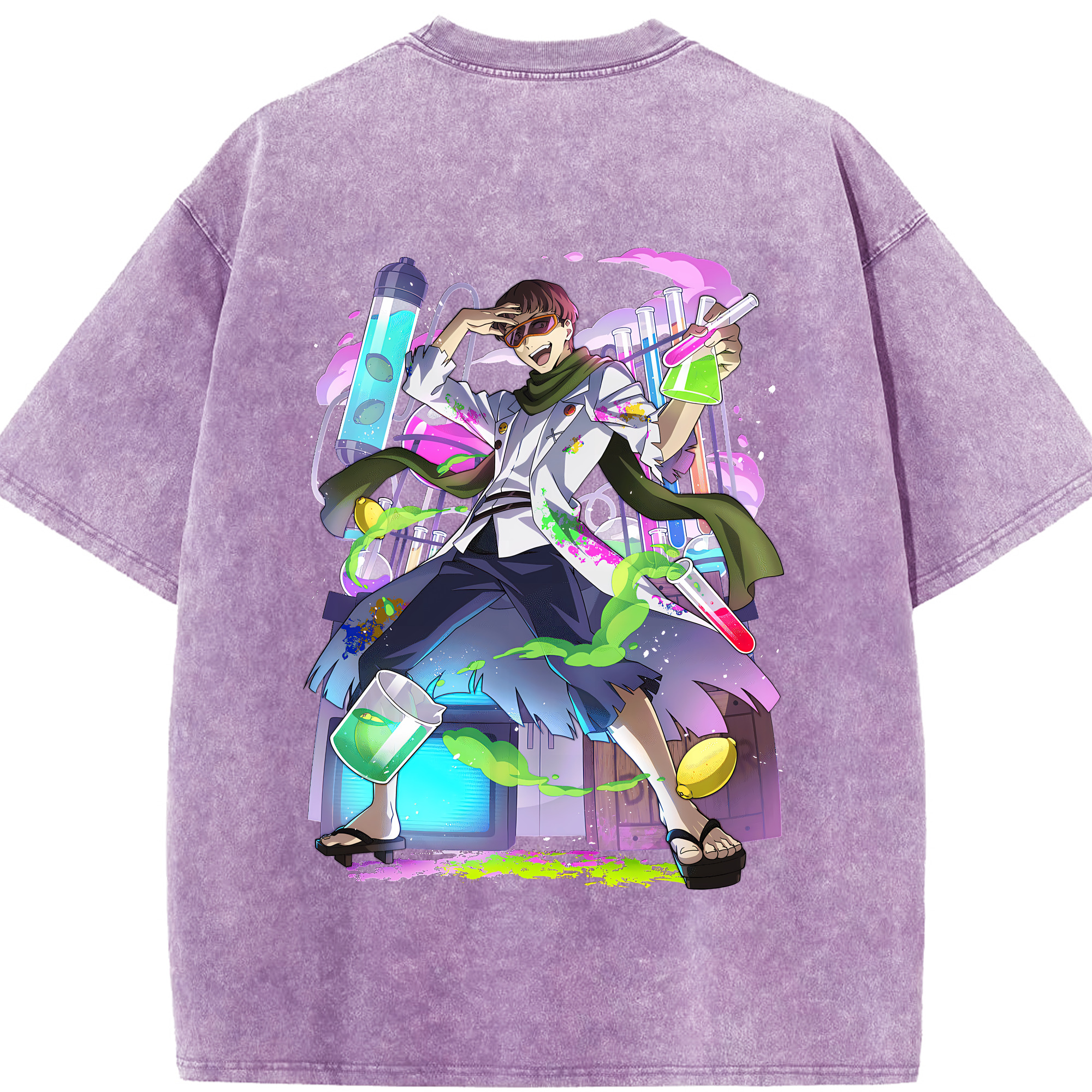 （画像用） 文豪ストレイドッグス Bungo Stray Dogs 綿100% ヴィンテージ風 半袖Tシャツ（背面プリント）