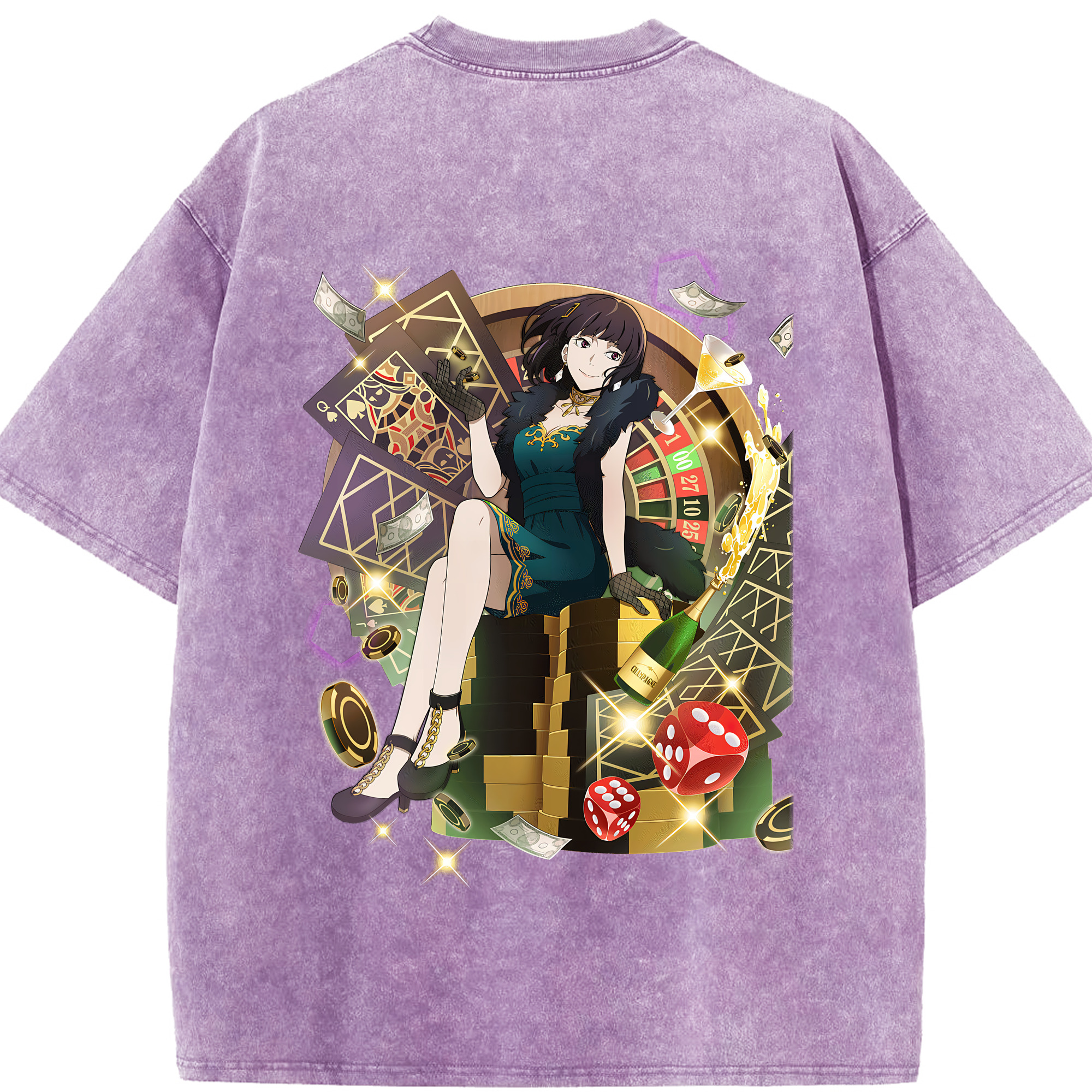 （画像用） 文豪ストレイドッグス Bungo Stray Dogs 綿100% ヴィンテージ風 半袖Tシャツ（背面プリント）