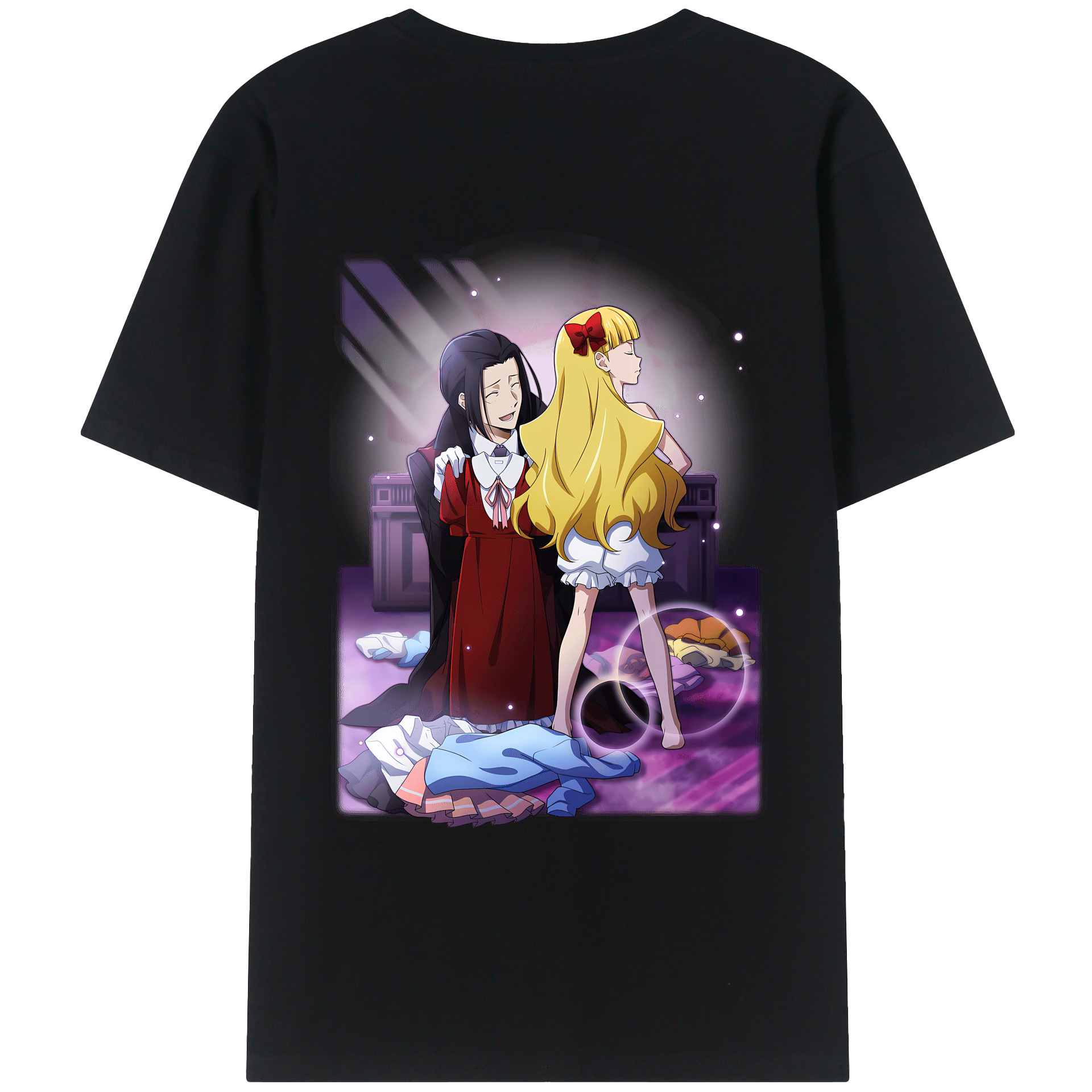 （画像用） 文豪ストレイドッグス Bungo Stray Dogs 綿100％ メンズ半袖Tシャツ（バックプリント） 通気性