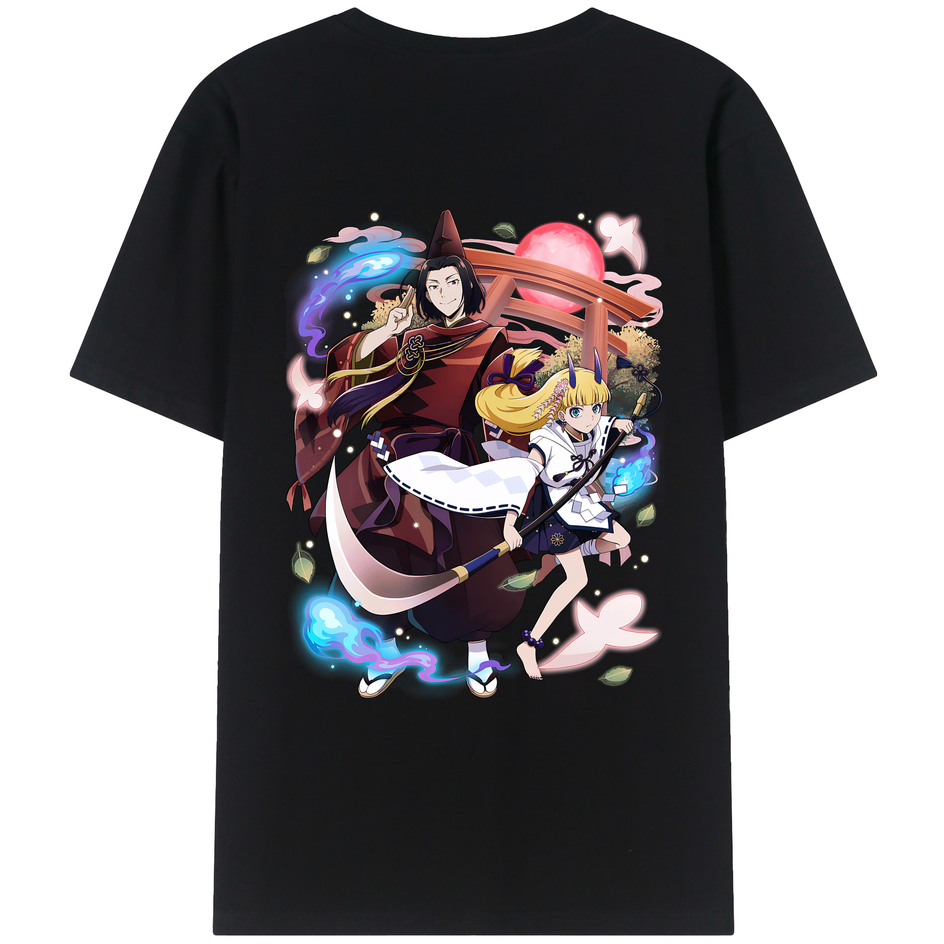 （画像用） 文豪ストレイドッグス Bungo Stray Dogs 綿100％ メンズ半袖Tシャツ（バックプリント） 通気性