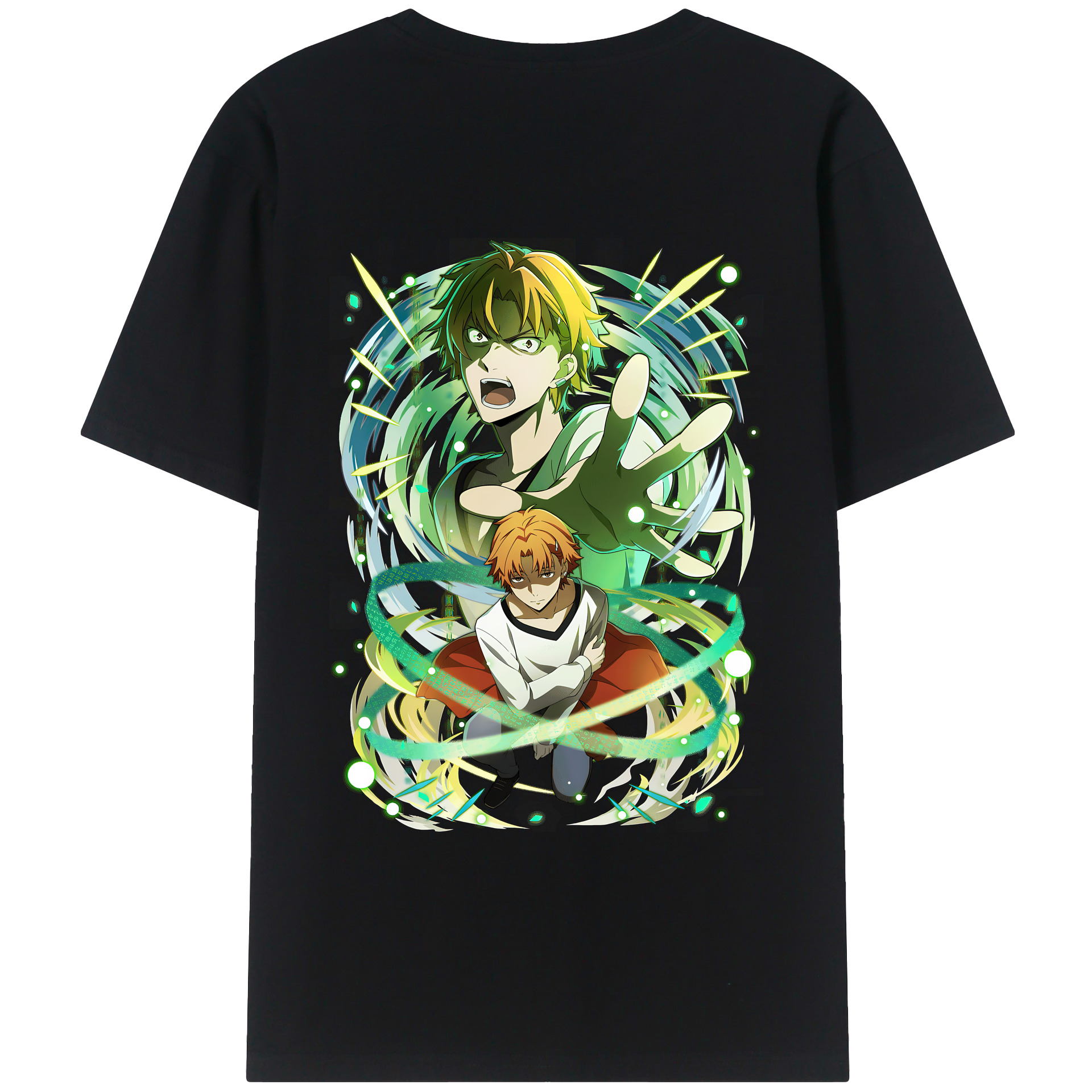 （画像用） 文豪ストレイドッグス Bungo Stray Dogs 綿100％ メンズ半袖Tシャツ（バックプリント） 通気性