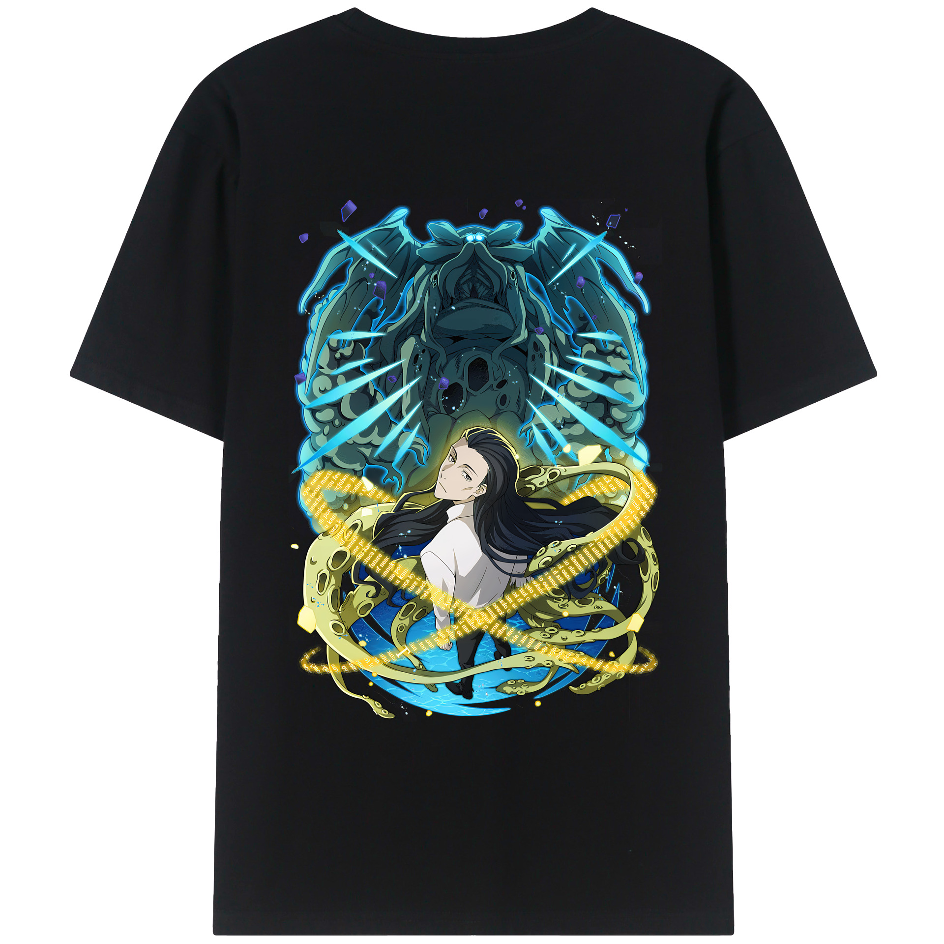 （画像用） 文豪ストレイドッグス Bungo Stray Dogs 綿100％ メンズ半袖Tシャツ（バックプリント） 通気性