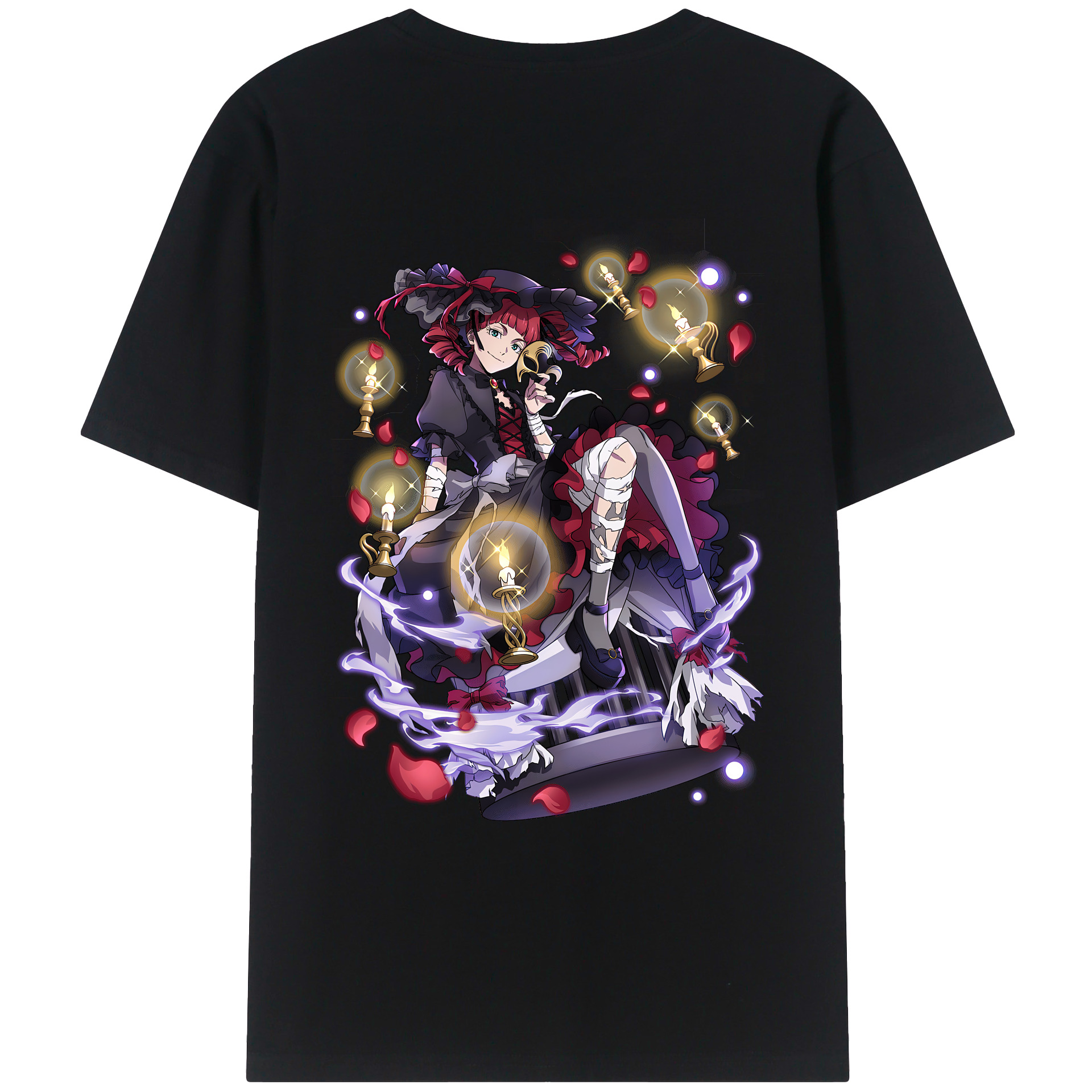 （画像用） 文豪ストレイドッグス Bungo Stray Dogs 綿100％ メンズ半袖Tシャツ（バックプリント） 通気性