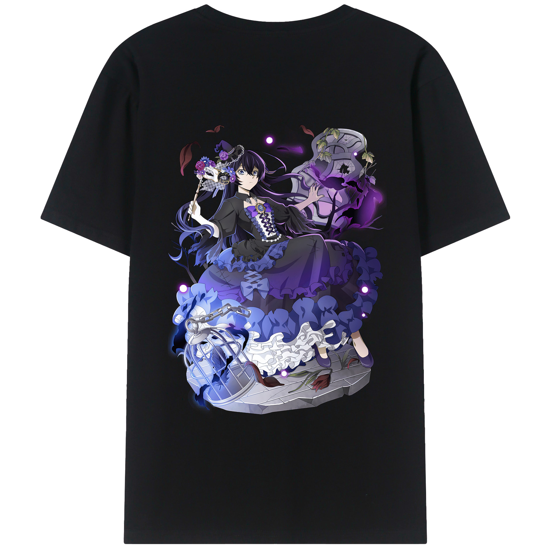 （画像用） 文豪ストレイドッグス Bungo Stray Dogs 綿100％ メンズ半袖Tシャツ（バックプリント） 通気性
