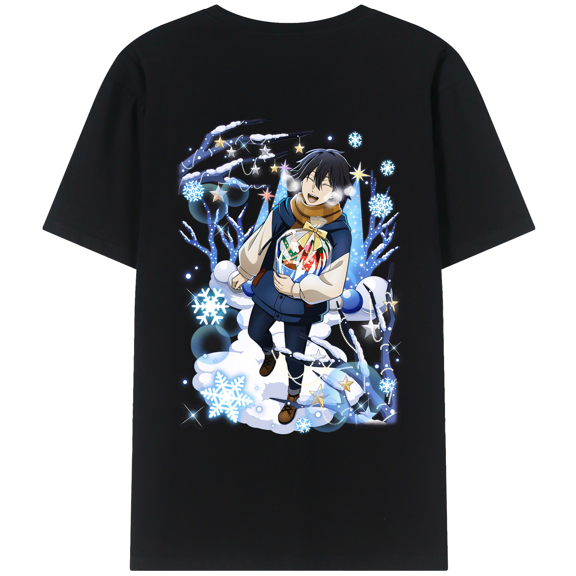（画像用） 文豪ストレイドッグス Bungo Stray Dogs 綿100％ メンズ半袖Tシャツ（バックプリント） 通気性
