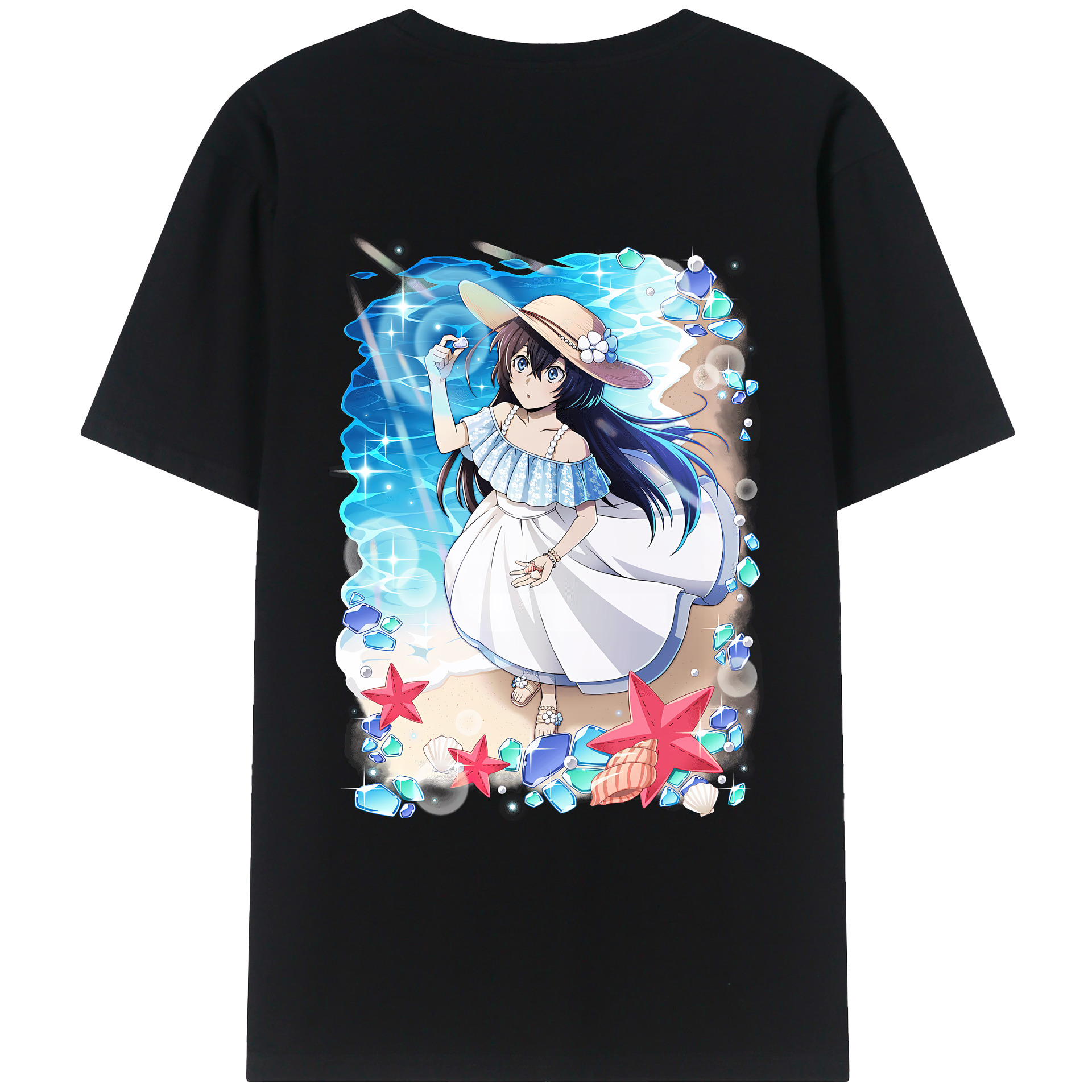 （画像用） 文豪ストレイドッグス Bungo Stray Dogs 綿100％ メンズ半袖Tシャツ（バックプリント） 通気性
