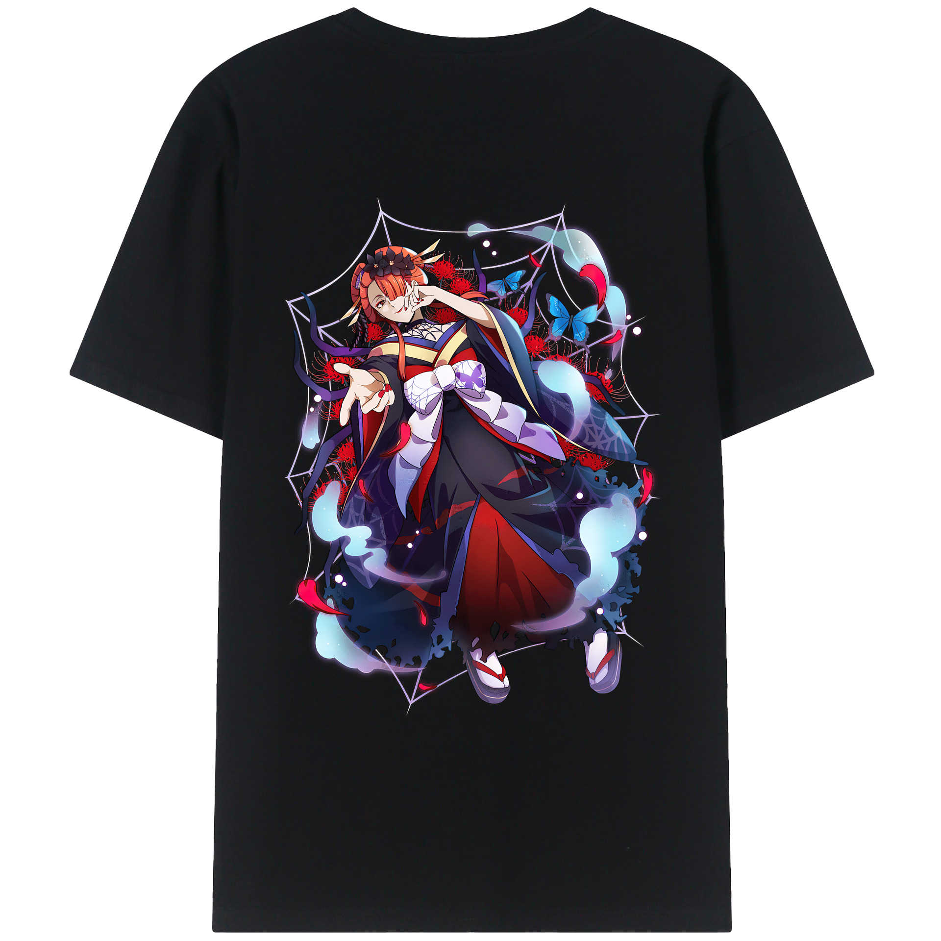 （画像用） 文豪ストレイドッグス Bungo Stray Dogs 綿100％ メンズ半袖Tシャツ（バックプリント） 通気性