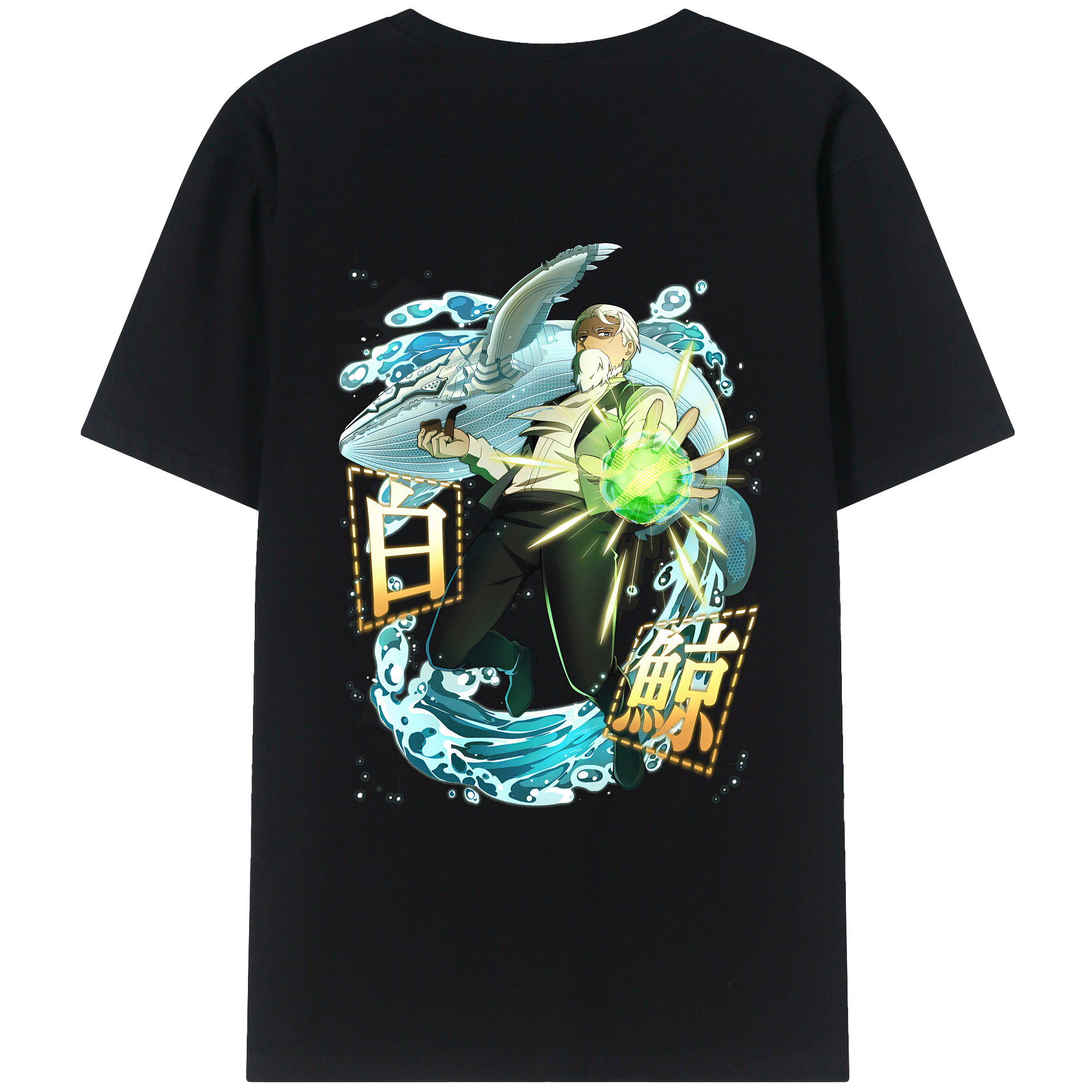 （画像用） 文豪ストレイドッグス Bungo Stray Dogs 綿100％ メンズ半袖Tシャツ（バックプリント） 通気性
