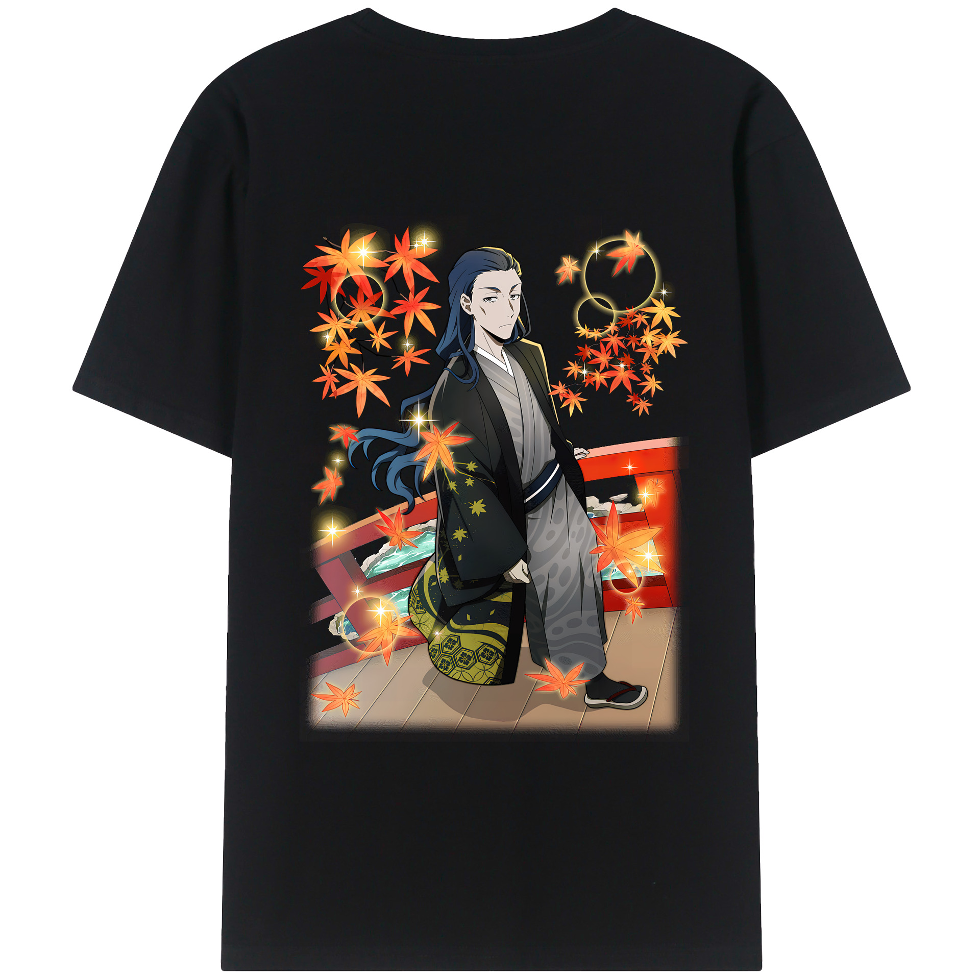 （画像用） 文豪ストレイドッグス Bungo Stray Dogs 綿100％ メンズ半袖Tシャツ（バックプリント） 通気性