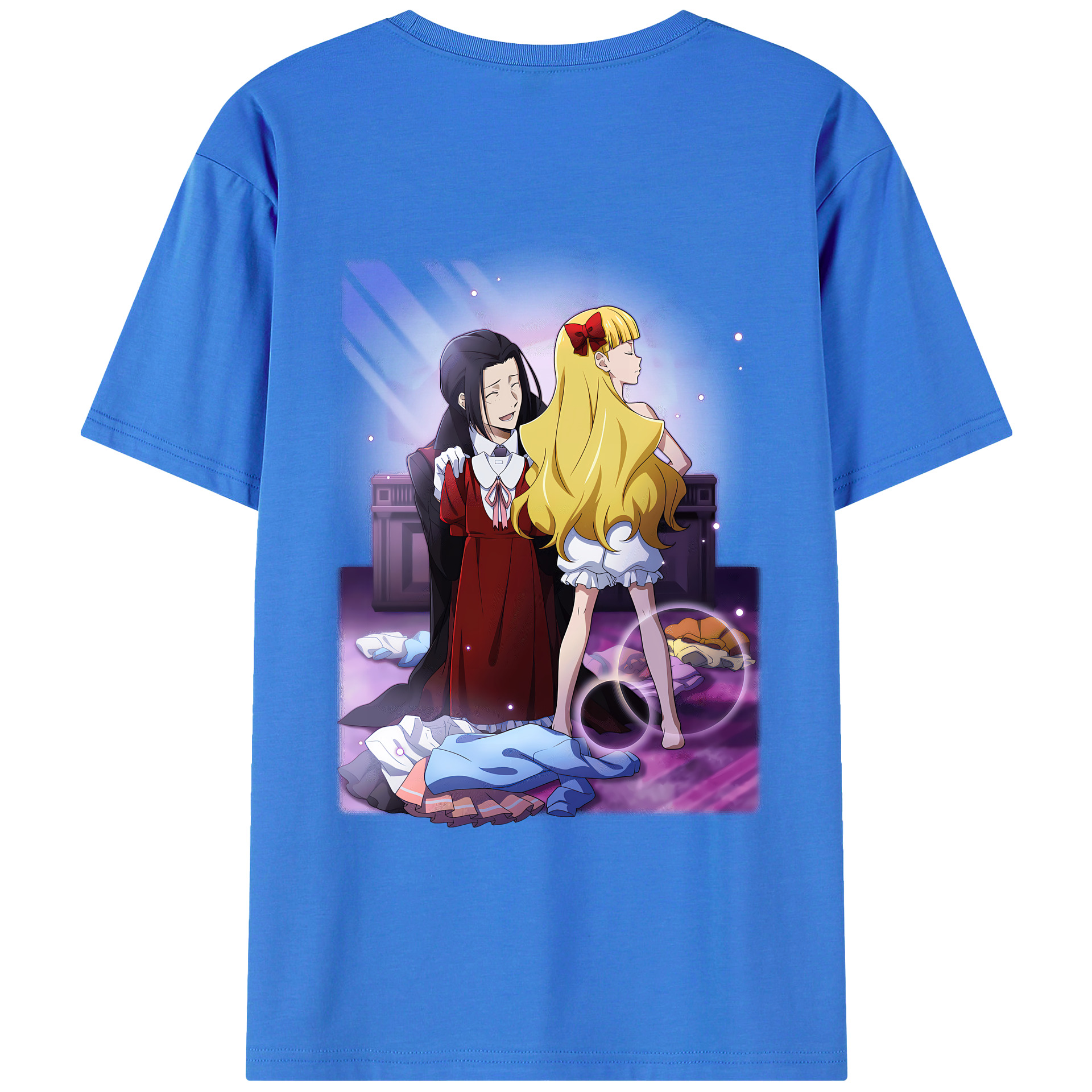 （画像用） 文豪ストレイドッグス Bungo Stray Dogs 綿100％ メンズ半袖Tシャツ（バックプリント） 通気性