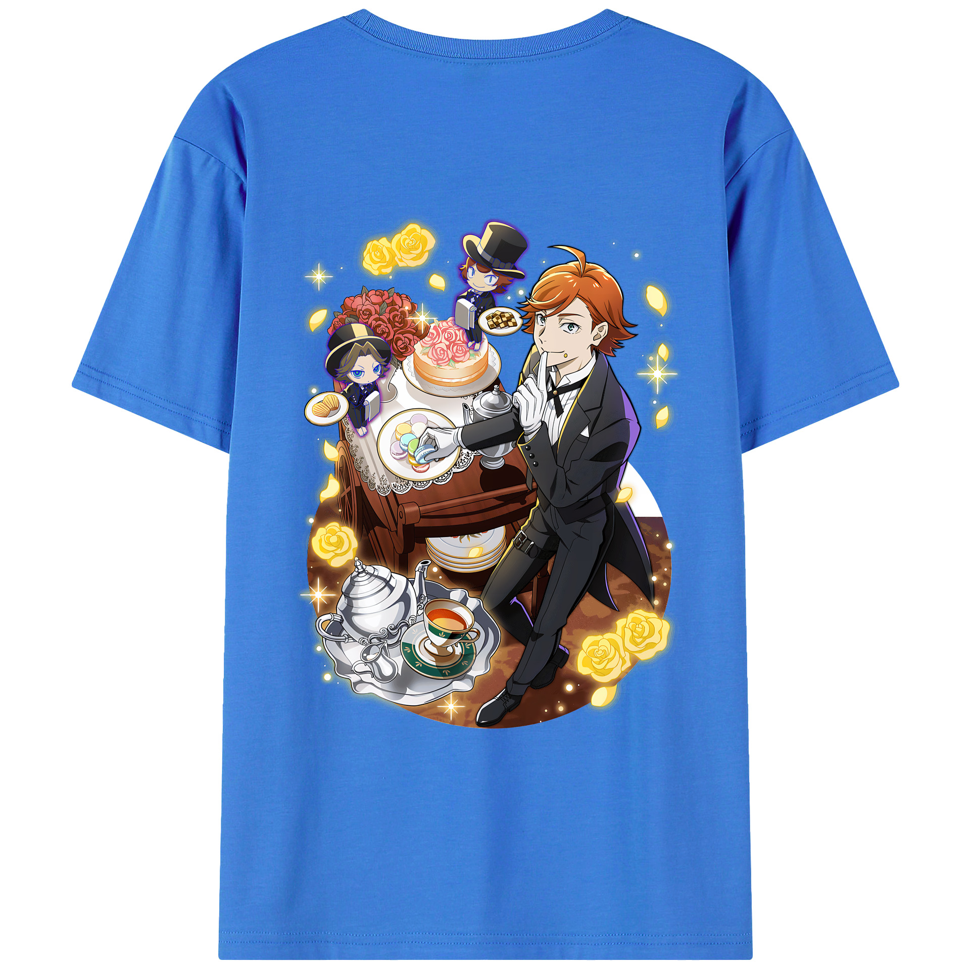 （画像用） 文豪ストレイドッグス Bungo Stray Dogs 綿100％ メンズ半袖Tシャツ（バックプリント） 通気性