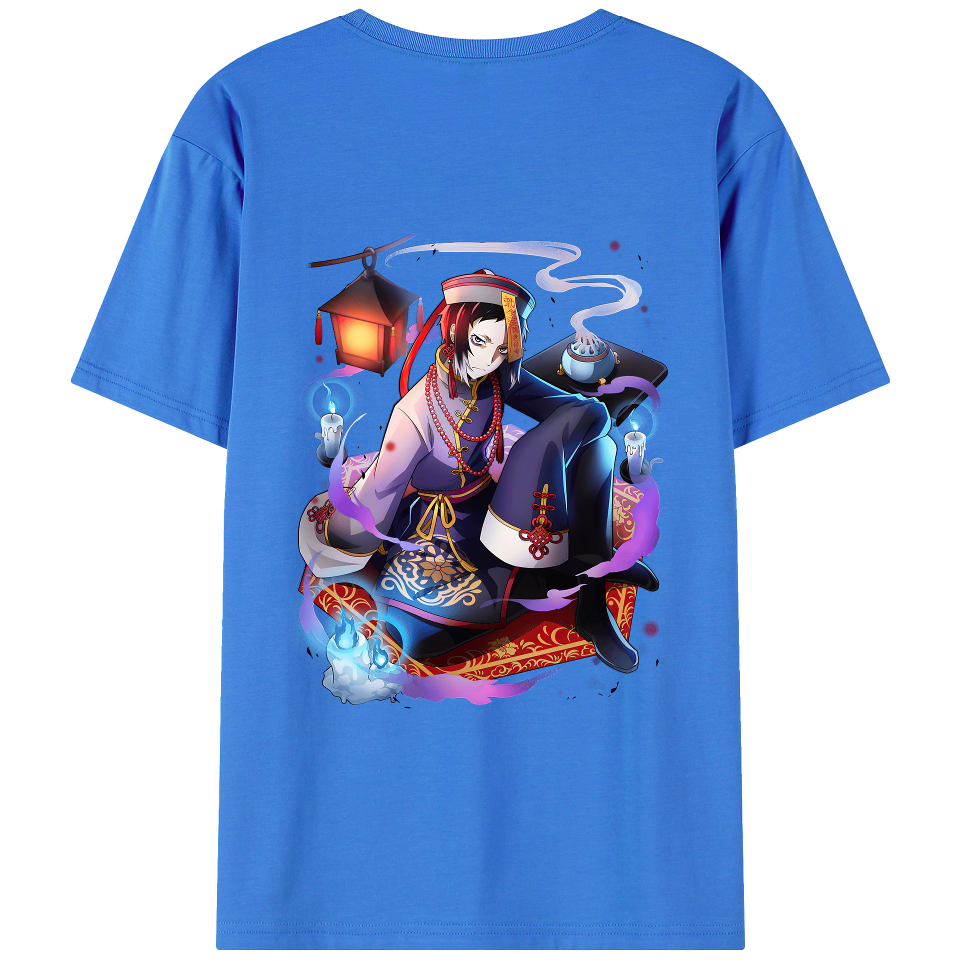 （画像用） 文豪ストレイドッグス Bungo Stray Dogs 綿100％ メンズ半袖Tシャツ（バックプリント） 通気性