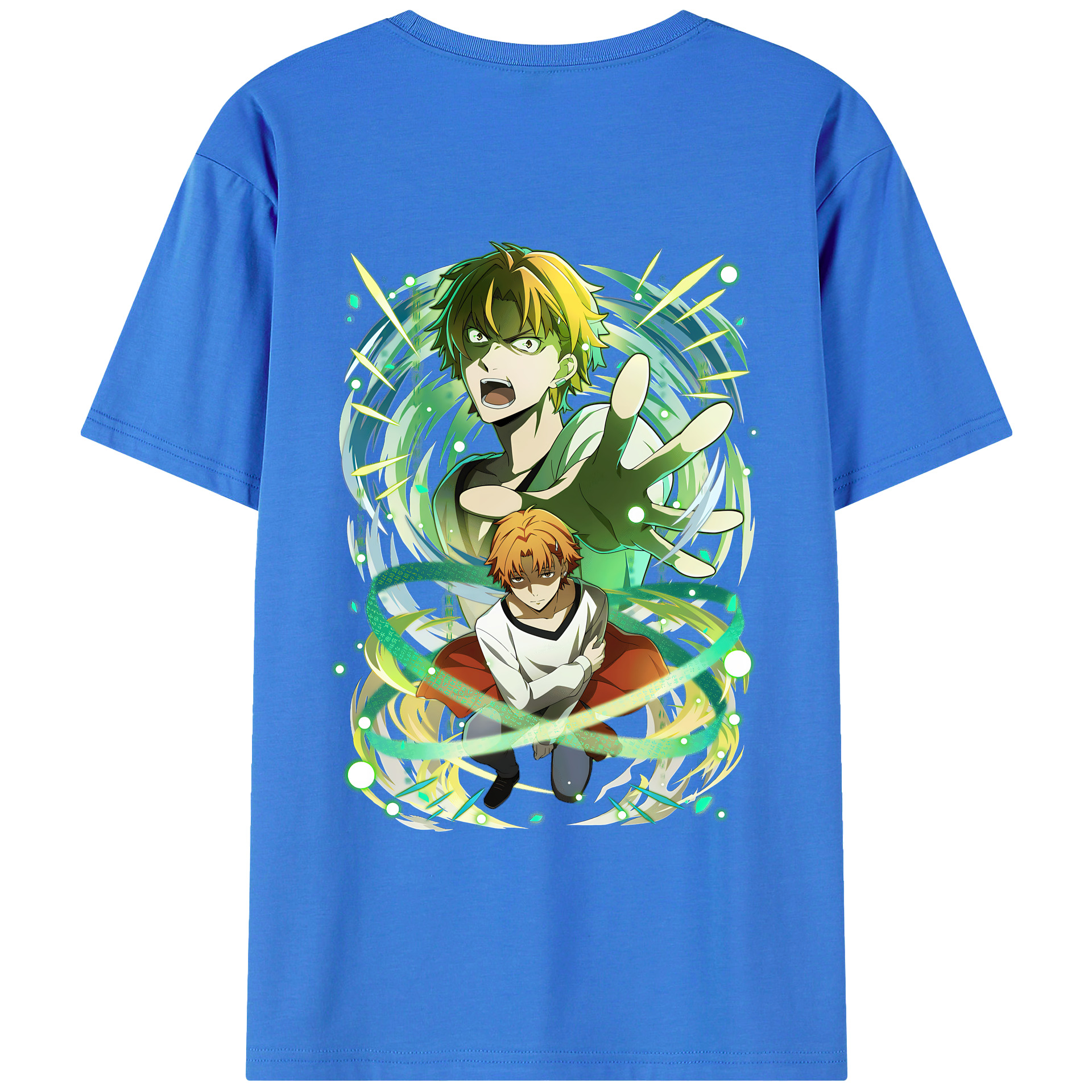 （画像用） 文豪ストレイドッグス Bungo Stray Dogs 綿100％ メンズ半袖Tシャツ（バックプリント） 通気性
