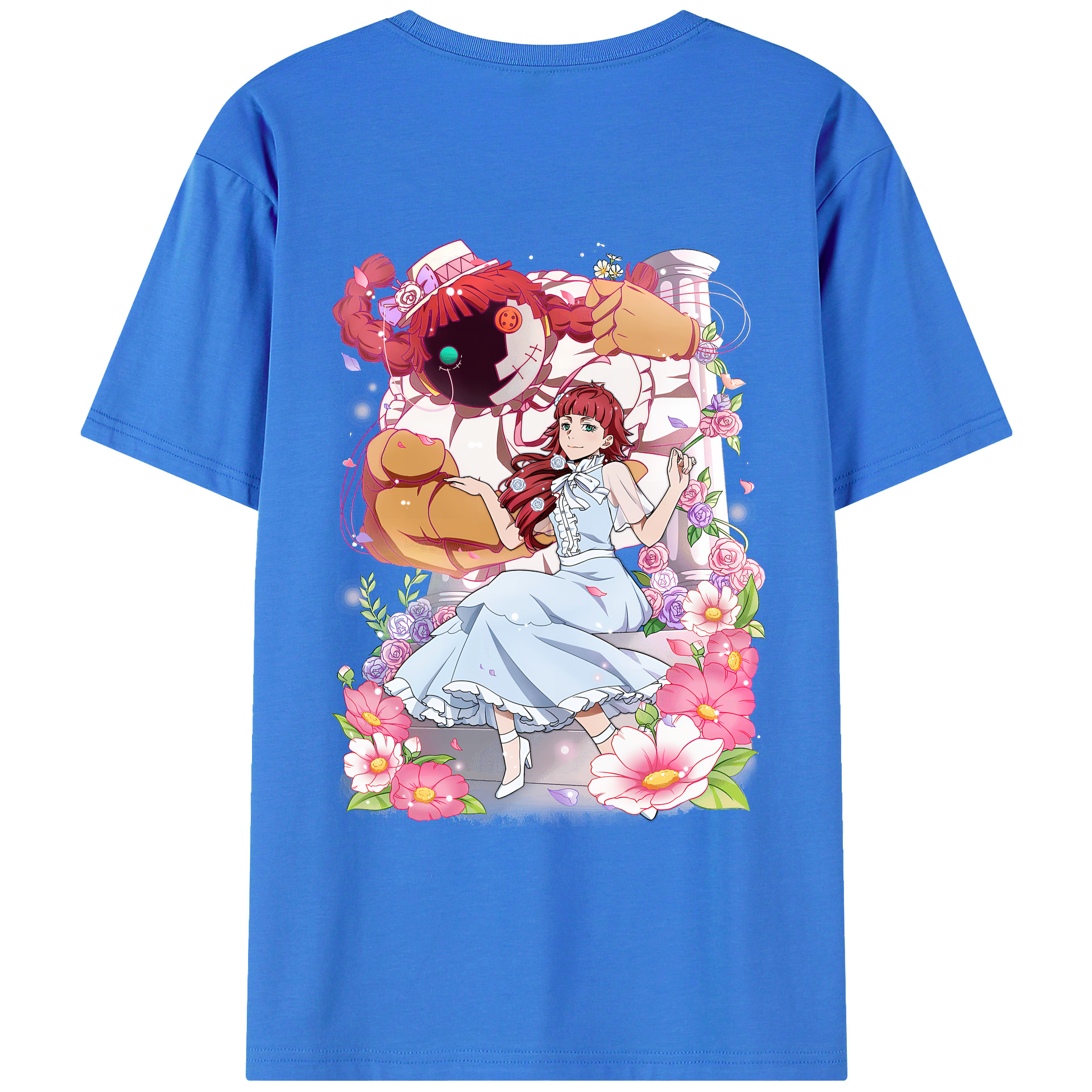 （画像用） 文豪ストレイドッグス Bungo Stray Dogs 綿100％ メンズ半袖Tシャツ（バックプリント） 通気性