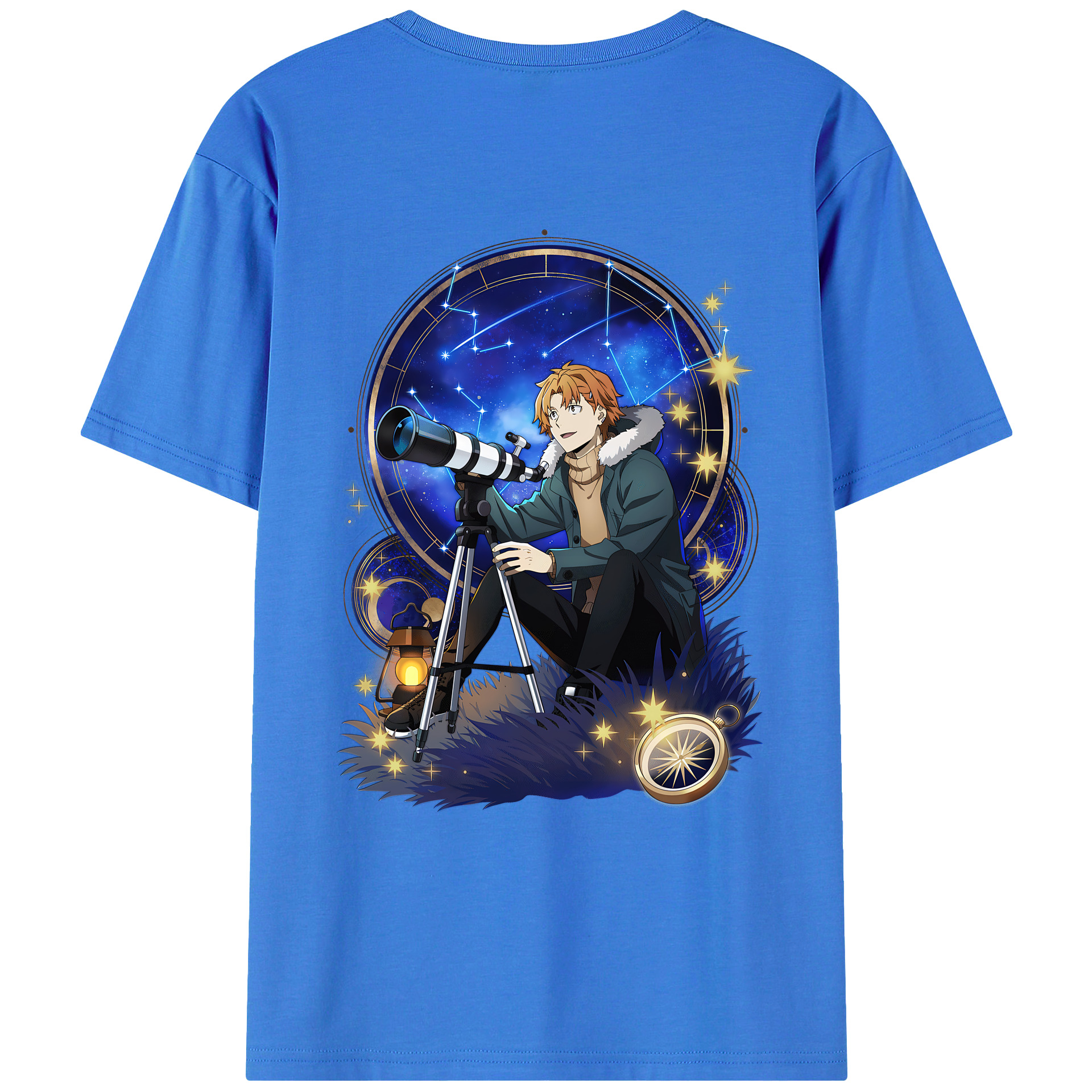 （画像用） 文豪ストレイドッグス Bungo Stray Dogs 綿100％ メンズ半袖Tシャツ（バックプリント） 通気性