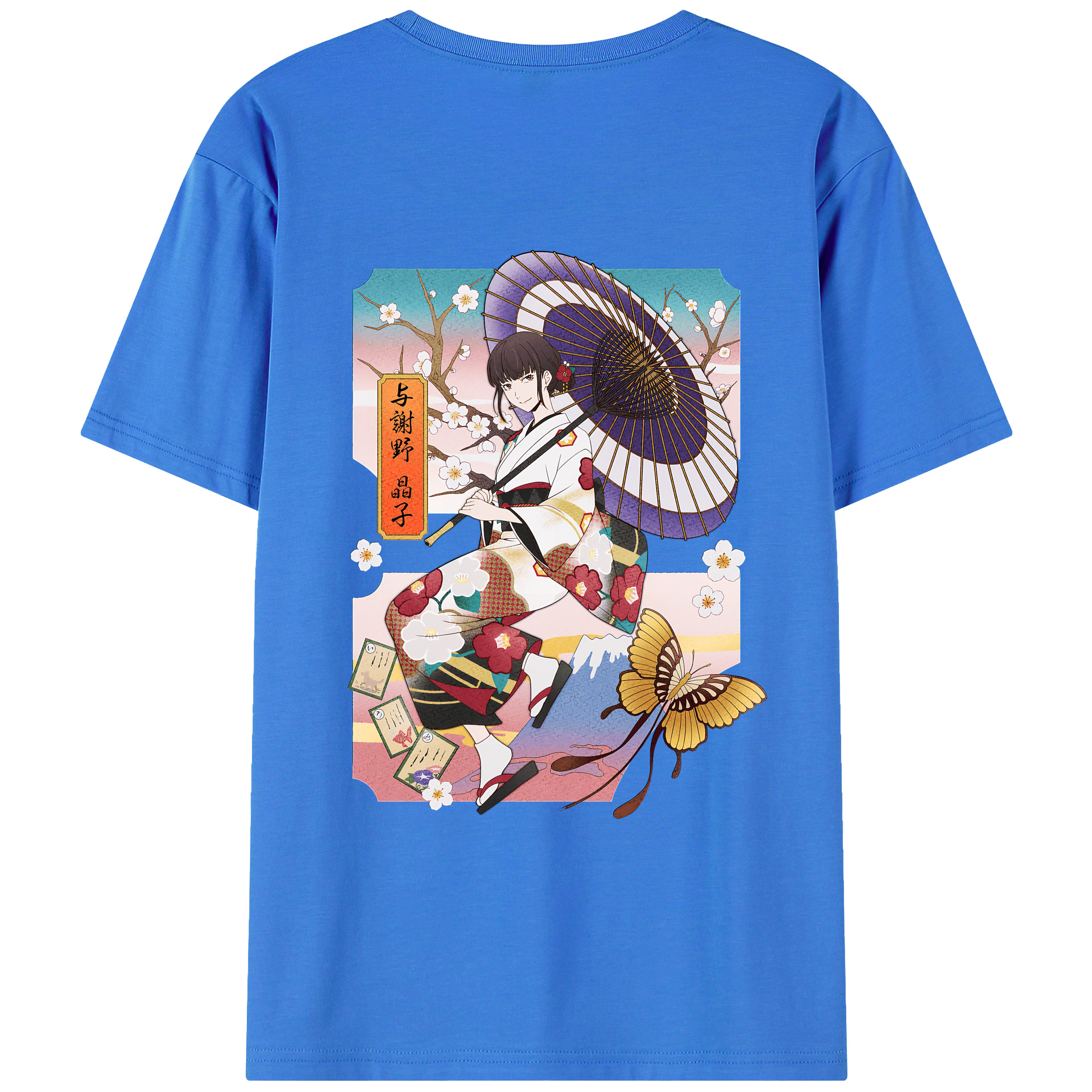 （画像用） 文豪ストレイドッグス Bungo Stray Dogs 綿100％ メンズ半袖Tシャツ（バックプリント） 通気性