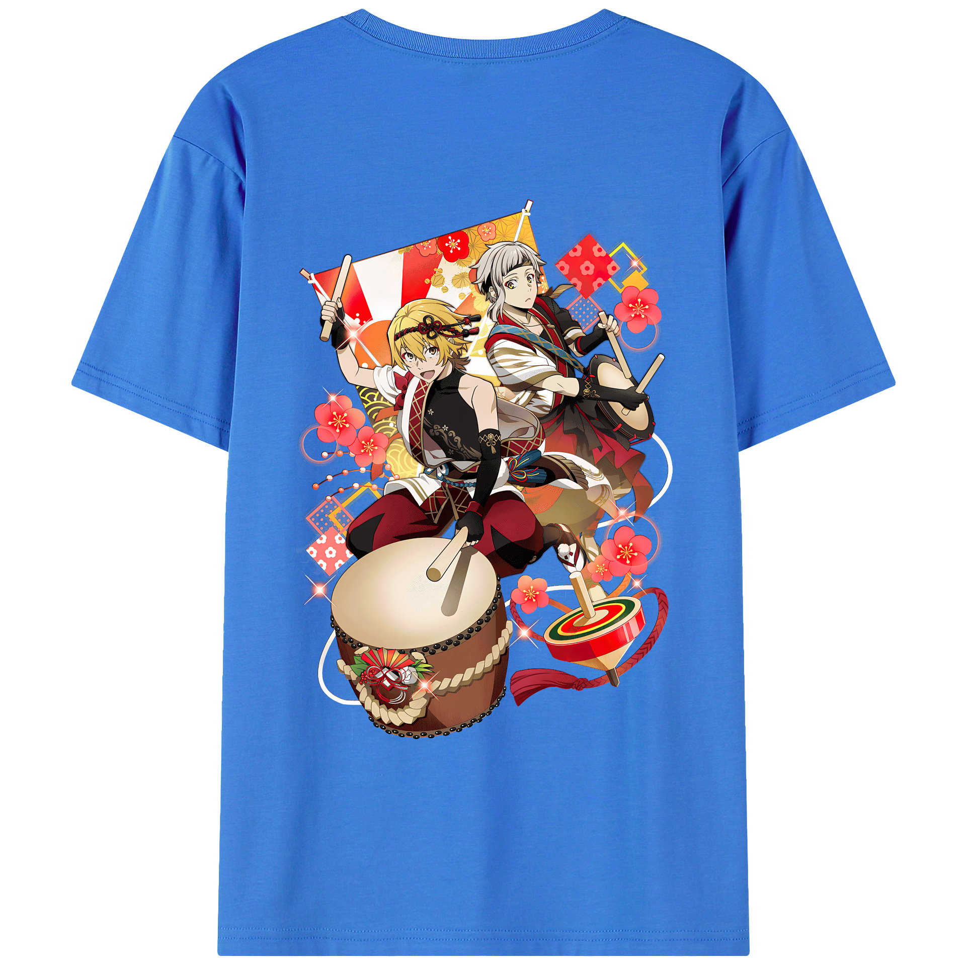 （画像用） 文豪ストレイドッグス Bungo Stray Dogs 綿100％ メンズ半袖Tシャツ（バックプリント） 通気性