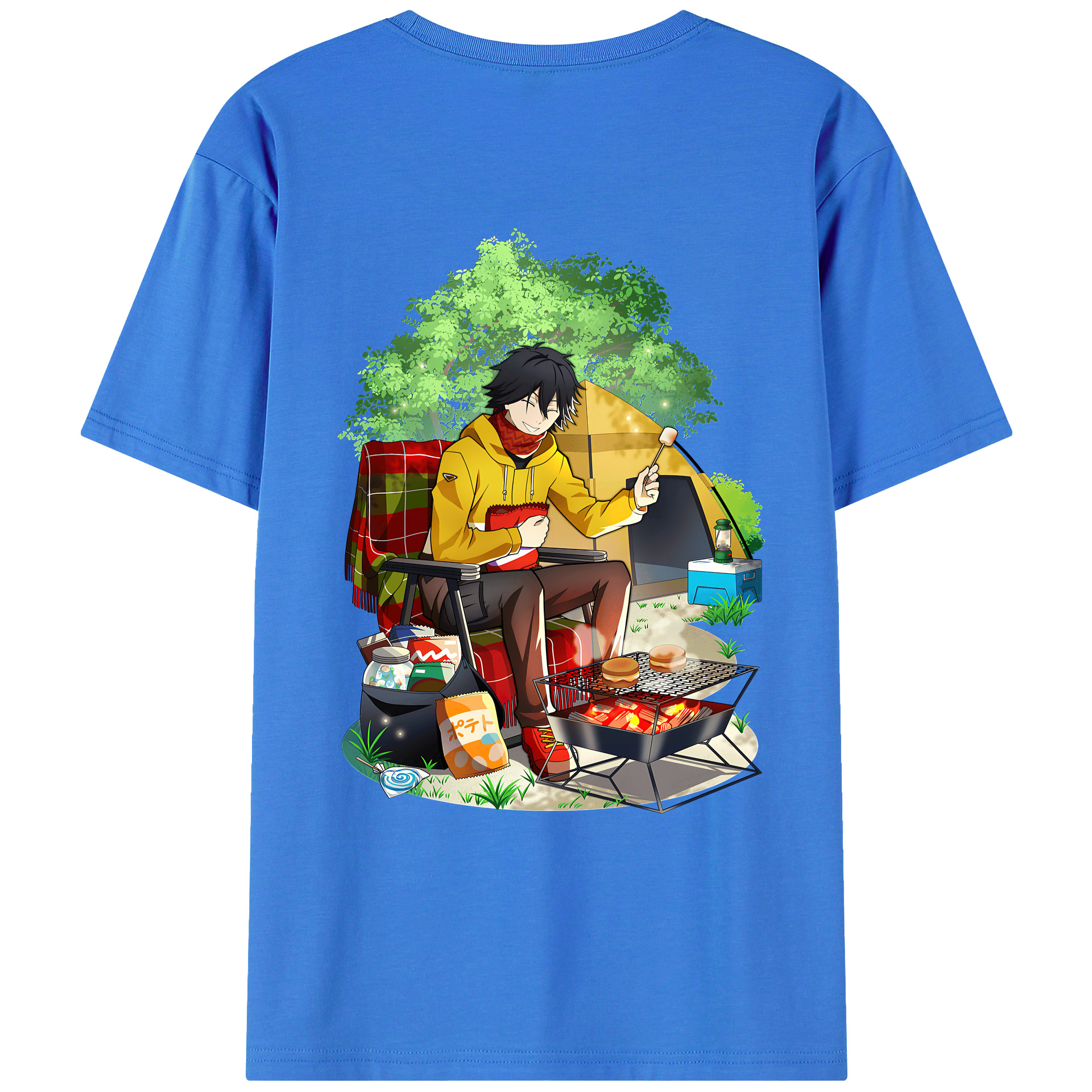 （画像用） 文豪ストレイドッグス Bungo Stray Dogs 綿100％ メンズ半袖Tシャツ（バックプリント） 通気性