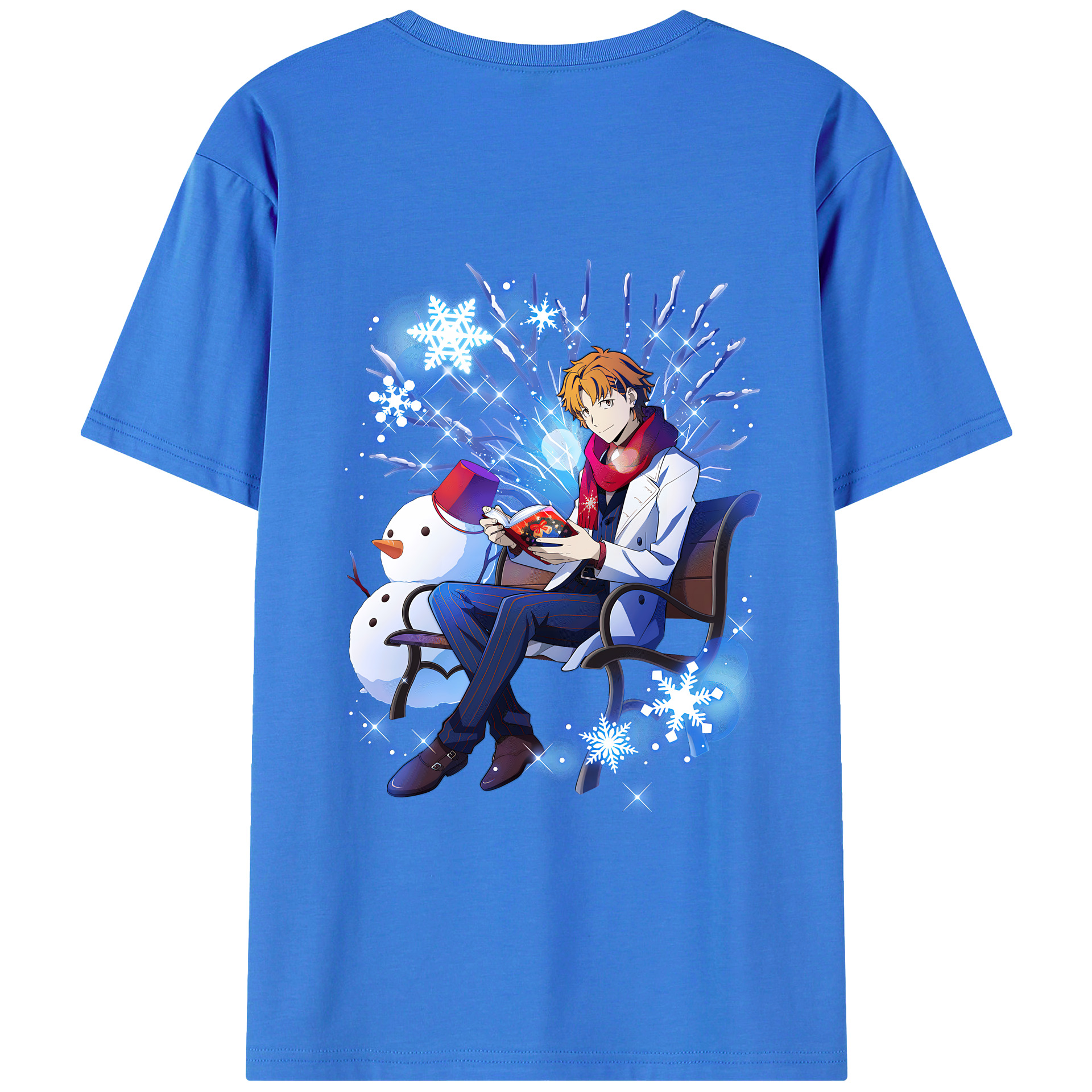 （画像用） 文豪ストレイドッグス Bungo Stray Dogs 綿100％ メンズ半袖Tシャツ（バックプリント） 通気性