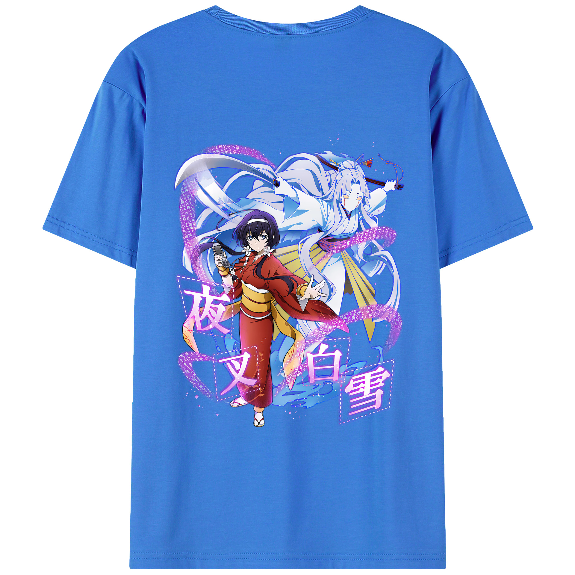 （画像用） 文豪ストレイドッグス Bungo Stray Dogs 綿100％ メンズ半袖Tシャツ（バックプリント） 通気性