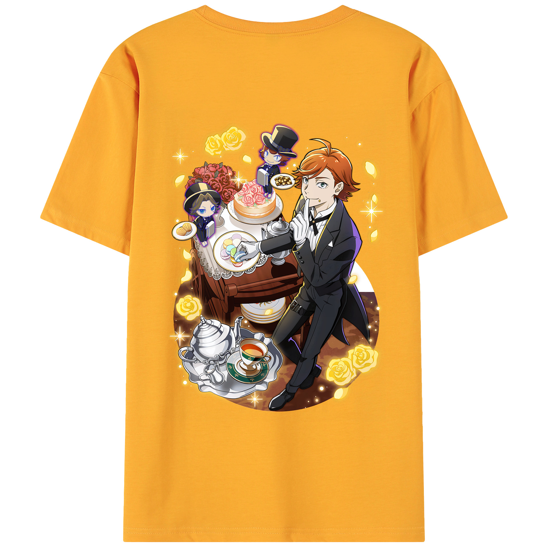 （画像用） 文豪ストレイドッグス Bungo Stray Dogs 綿100％ メンズ半袖Tシャツ（バックプリント） 通気性