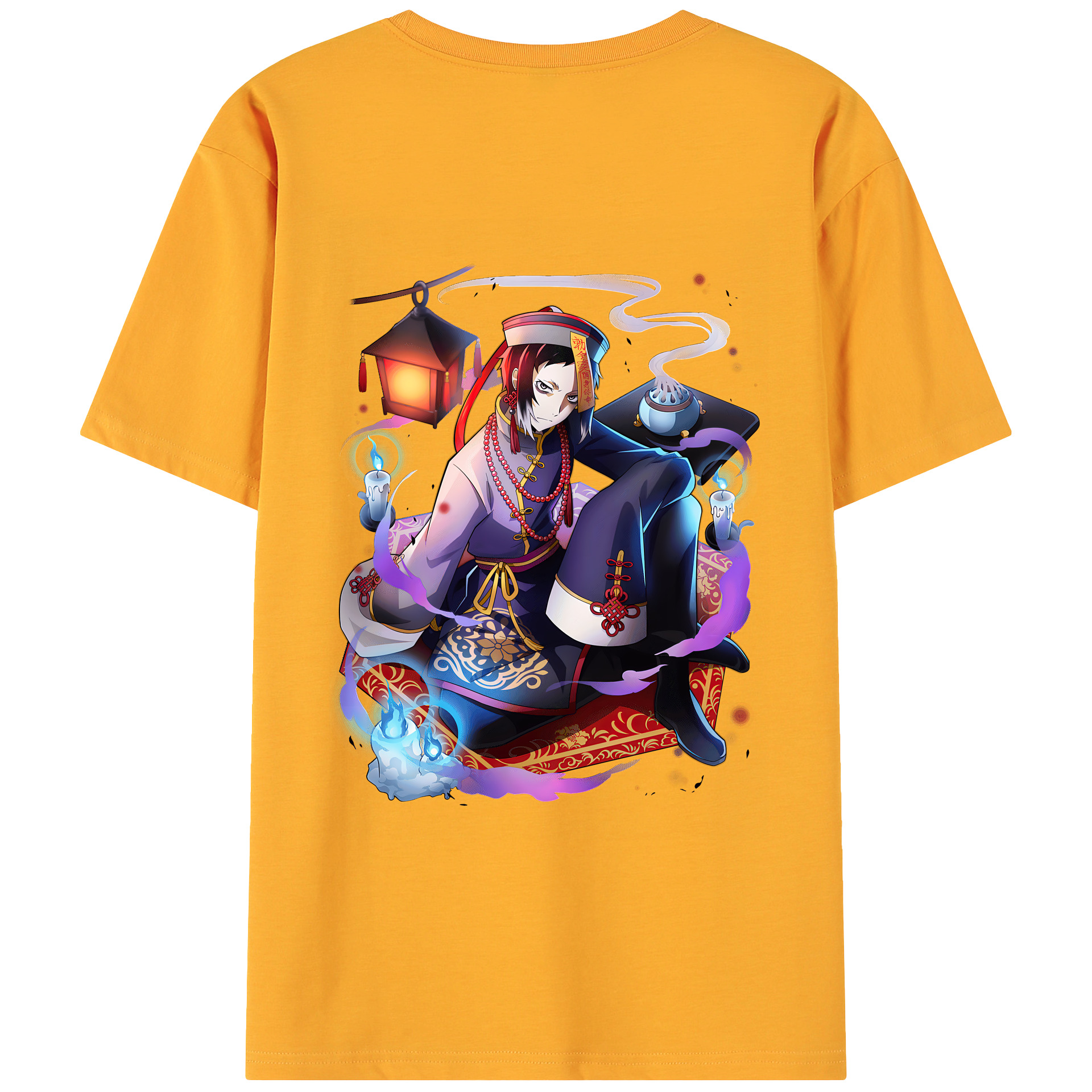（画像用） 文豪ストレイドッグス Bungo Stray Dogs 綿100％ メンズ半袖Tシャツ（バックプリント） 通気性