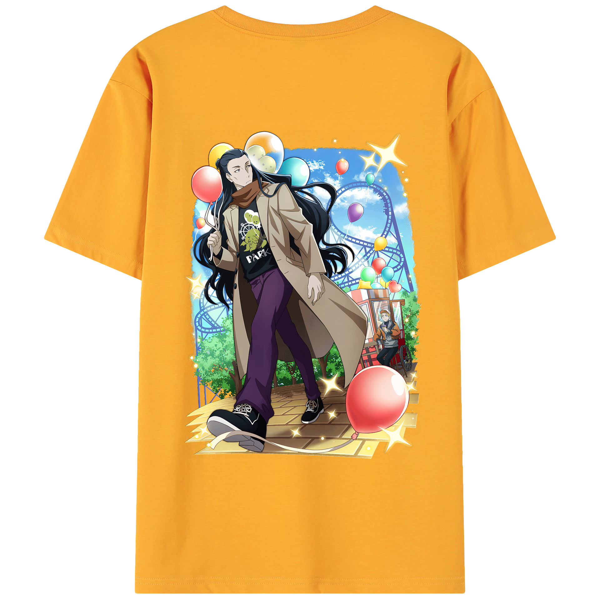 （画像用） 文豪ストレイドッグス Bungo Stray Dogs 綿100％ メンズ半袖Tシャツ（バックプリント） 通気性