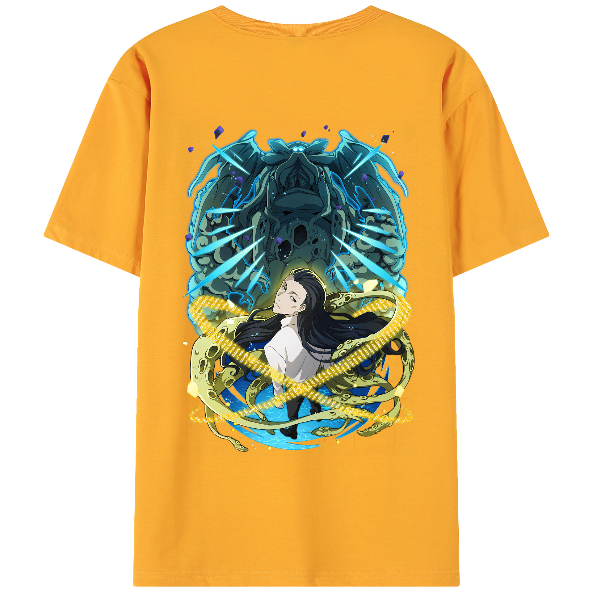 （画像用） 文豪ストレイドッグス Bungo Stray Dogs 綿100％ メンズ半袖Tシャツ（バックプリント） 通気性