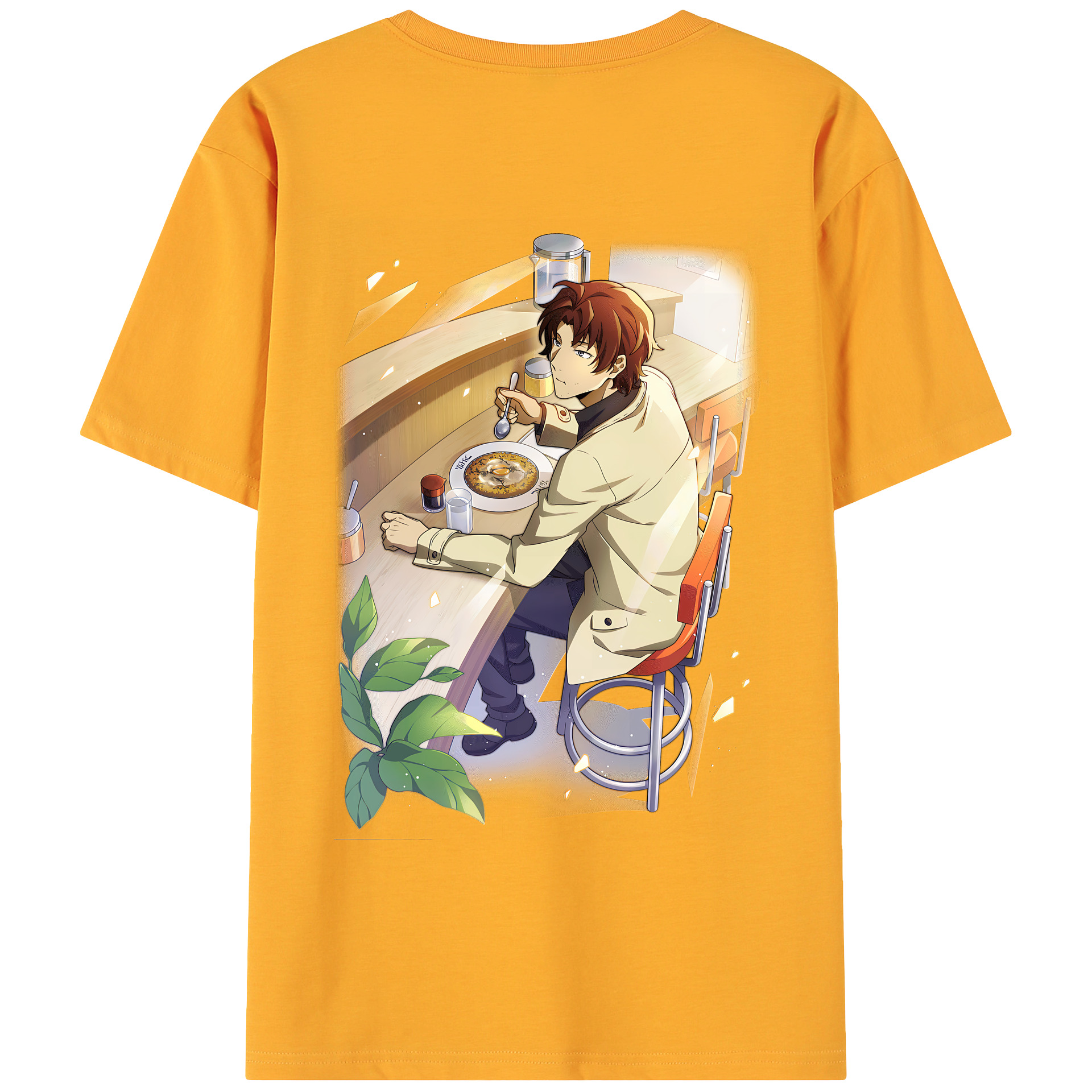 （画像用） 文豪ストレイドッグス Bungo Stray Dogs 綿100％ メンズ半袖Tシャツ（バックプリント） 通気性
