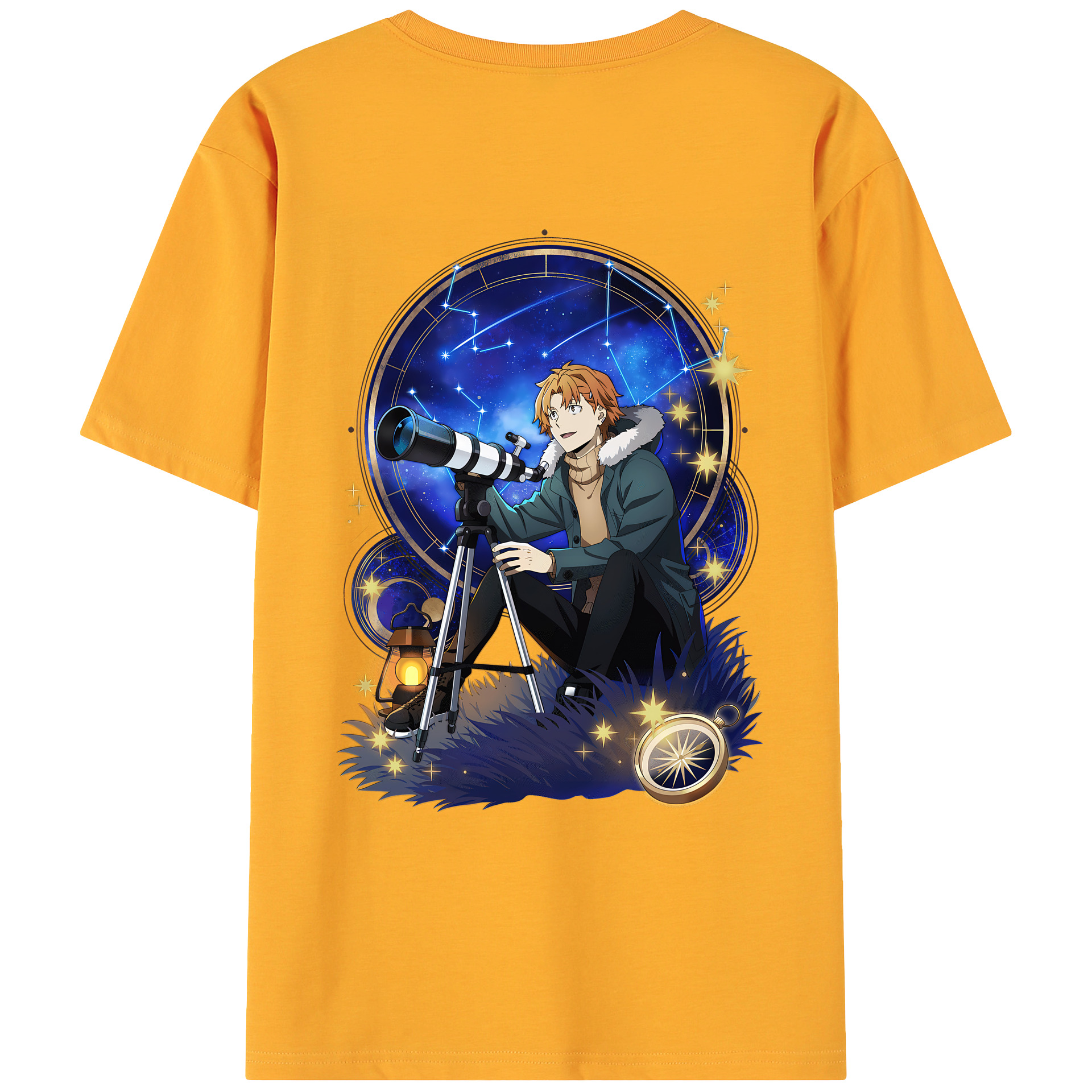 （画像用） 文豪ストレイドッグス Bungo Stray Dogs 綿100％ メンズ半袖Tシャツ（バックプリント） 通気性