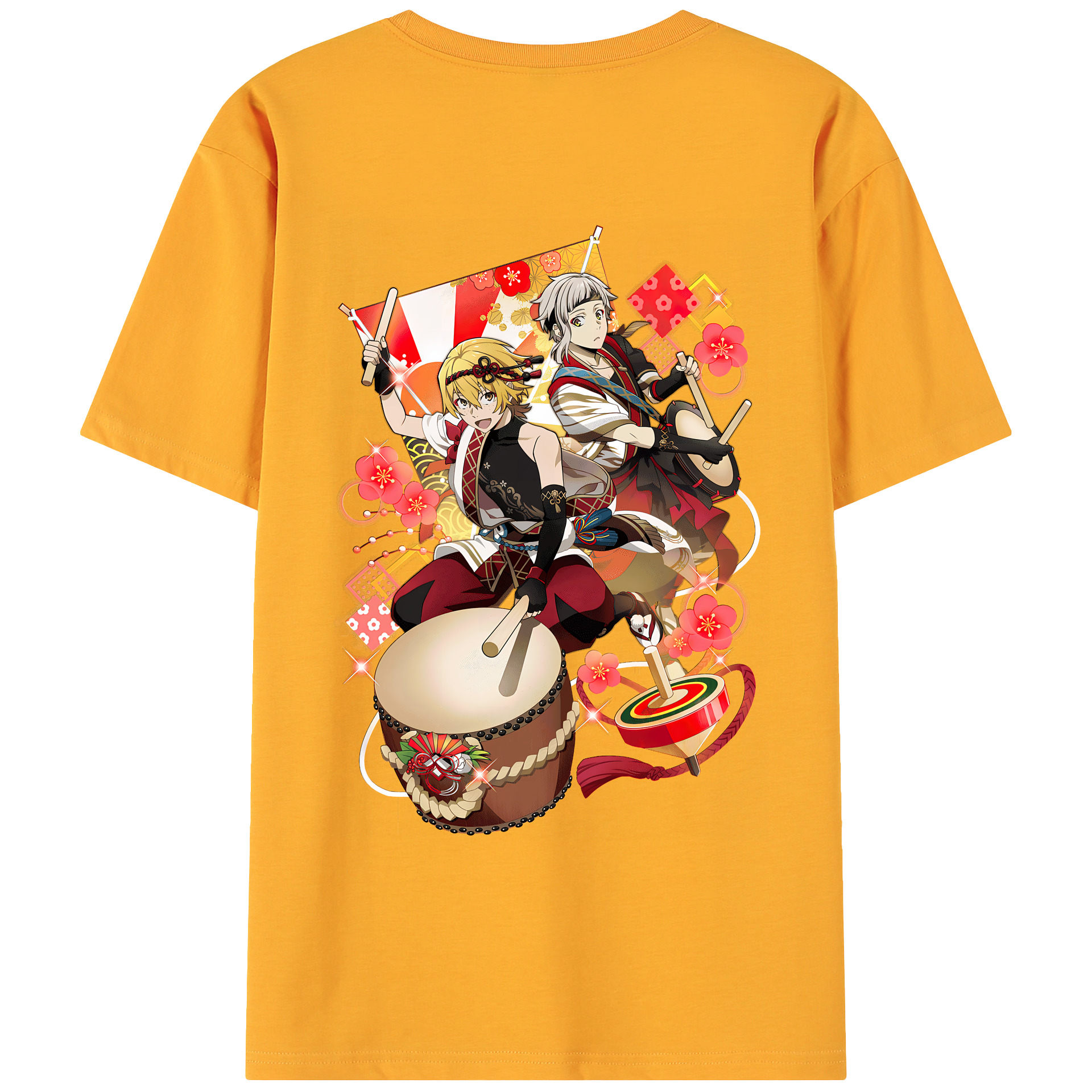 （画像用） 文豪ストレイドッグス Bungo Stray Dogs 綿100％ メンズ半袖Tシャツ（バックプリント） 通気性