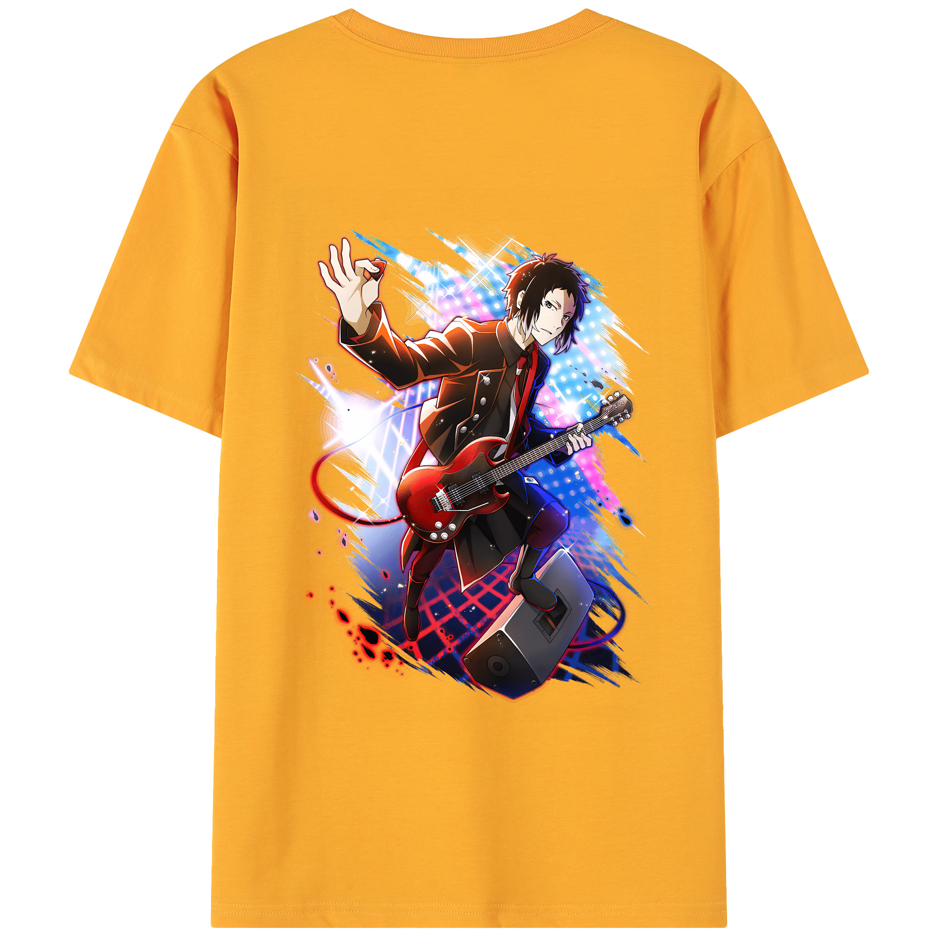 （画像用） 文豪ストレイドッグス Bungo Stray Dogs 綿100％ メンズ半袖Tシャツ（バックプリント） 通気性
