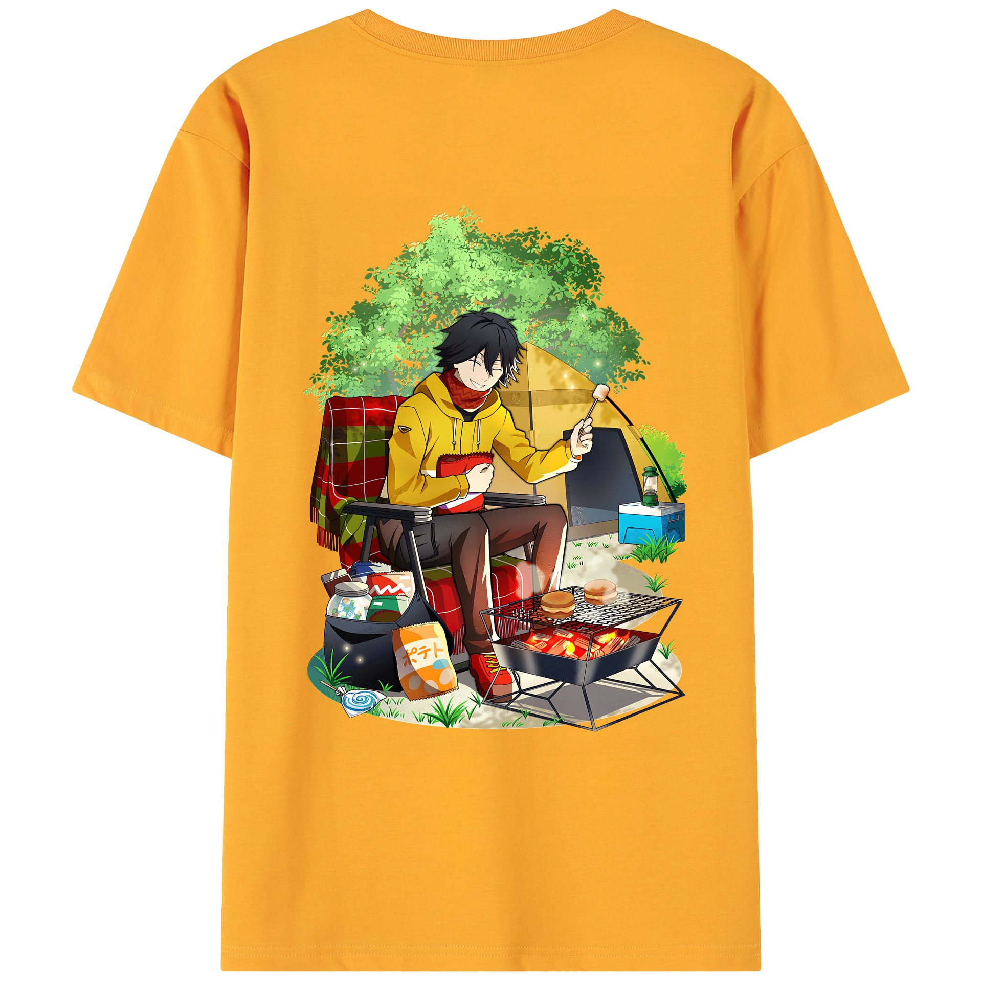 （画像用） 文豪ストレイドッグス Bungo Stray Dogs 綿100％ メンズ半袖Tシャツ（バックプリント） 通気性
