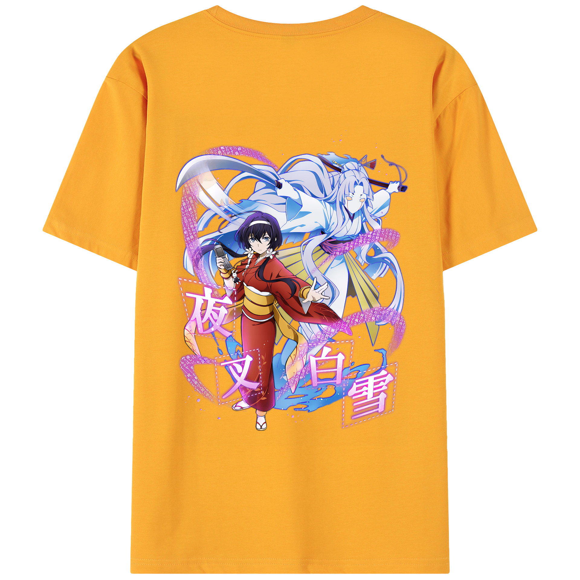 （画像用） 文豪ストレイドッグス Bungo Stray Dogs 綿100％ メンズ半袖Tシャツ（バックプリント） 通気性