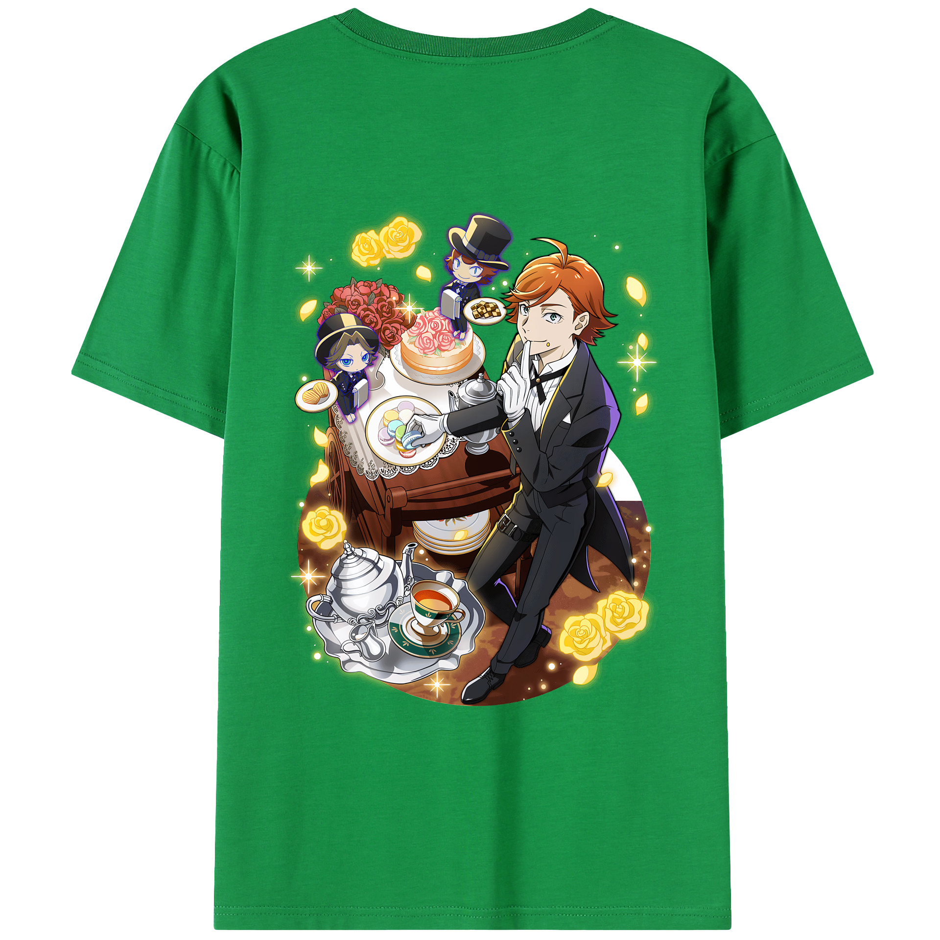 （画像用） 文豪ストレイドッグス Bungo Stray Dogs 綿100％ メンズ半袖Tシャツ（バックプリント） 通気性