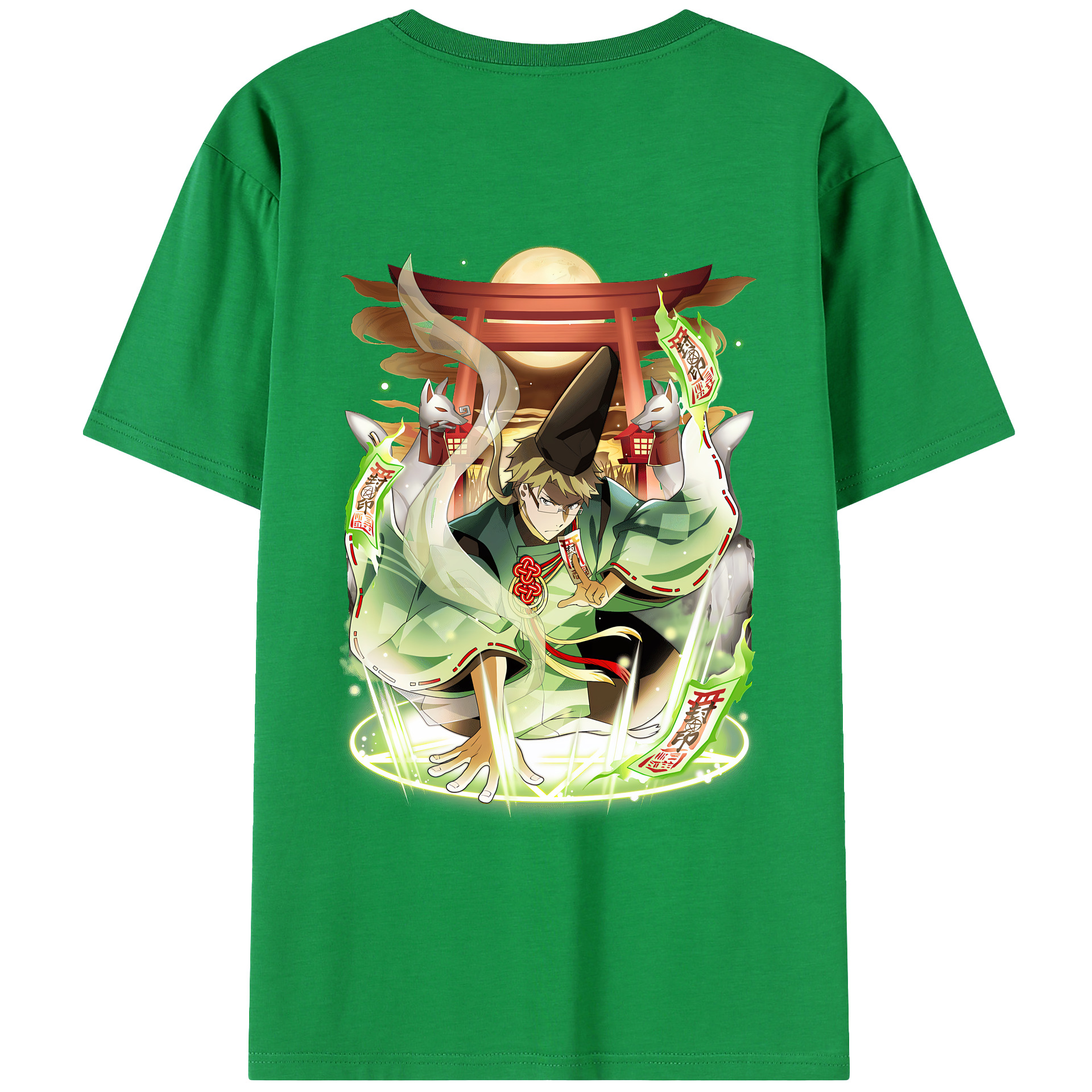 （画像用） 文豪ストレイドッグス Bungo Stray Dogs 綿100％ メンズ半袖Tシャツ（バックプリント） 通気性