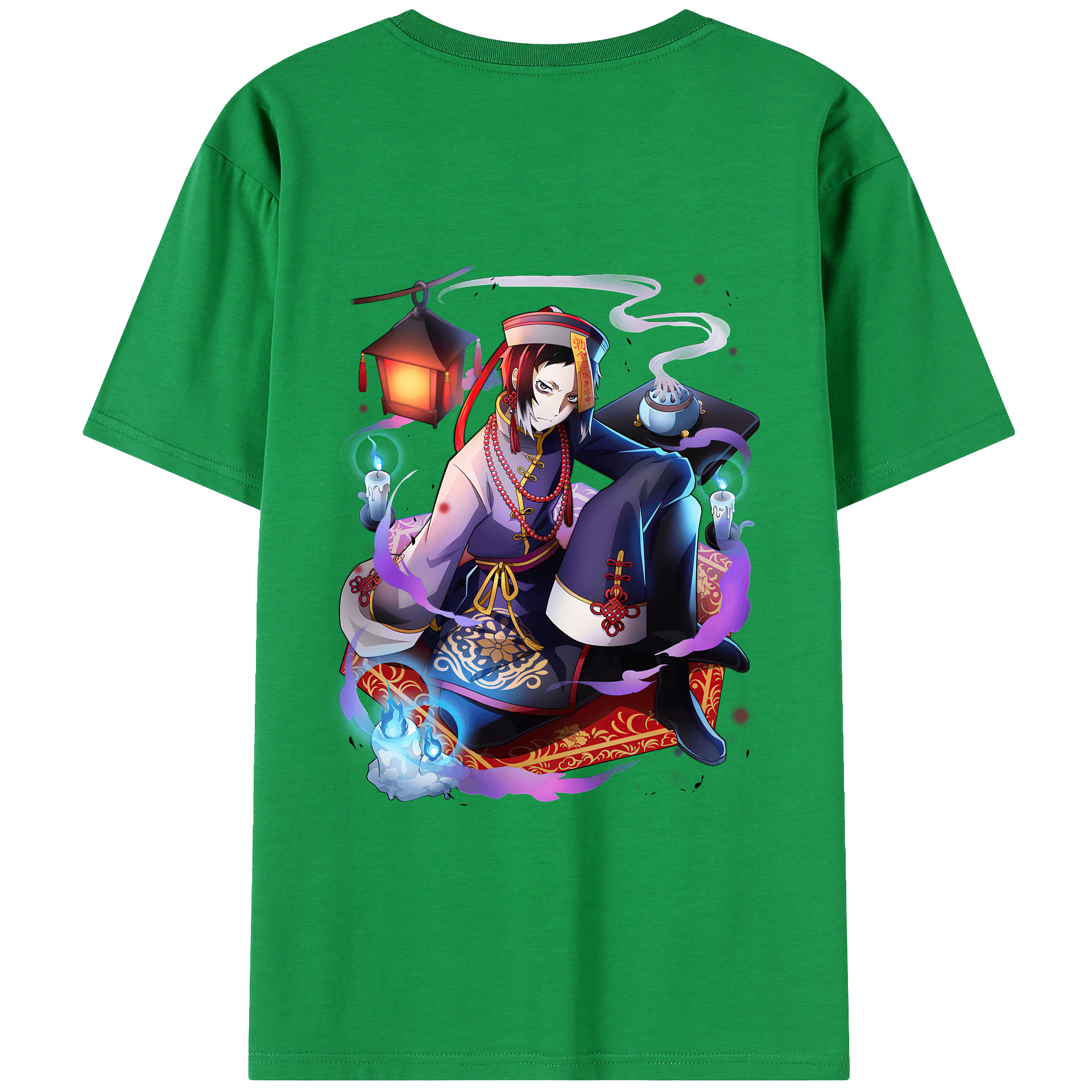 （画像用） 文豪ストレイドッグス Bungo Stray Dogs 綿100％ メンズ半袖Tシャツ（バックプリント） 通気性