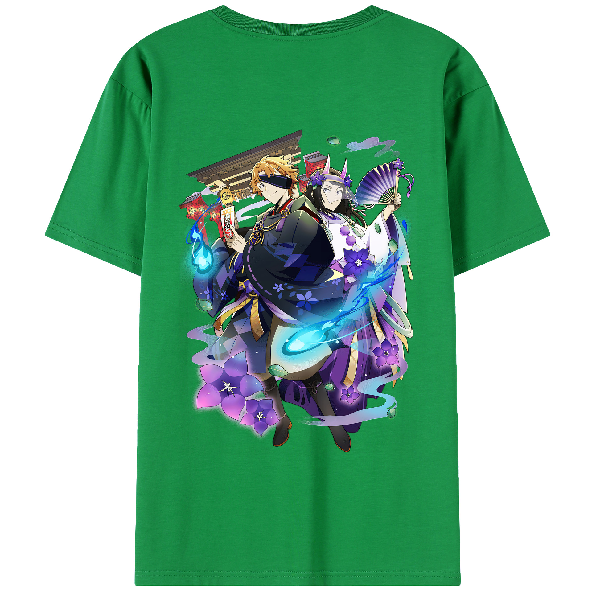 （画像用） 文豪ストレイドッグス Bungo Stray Dogs 綿100％ メンズ半袖Tシャツ（バックプリント） 通気性