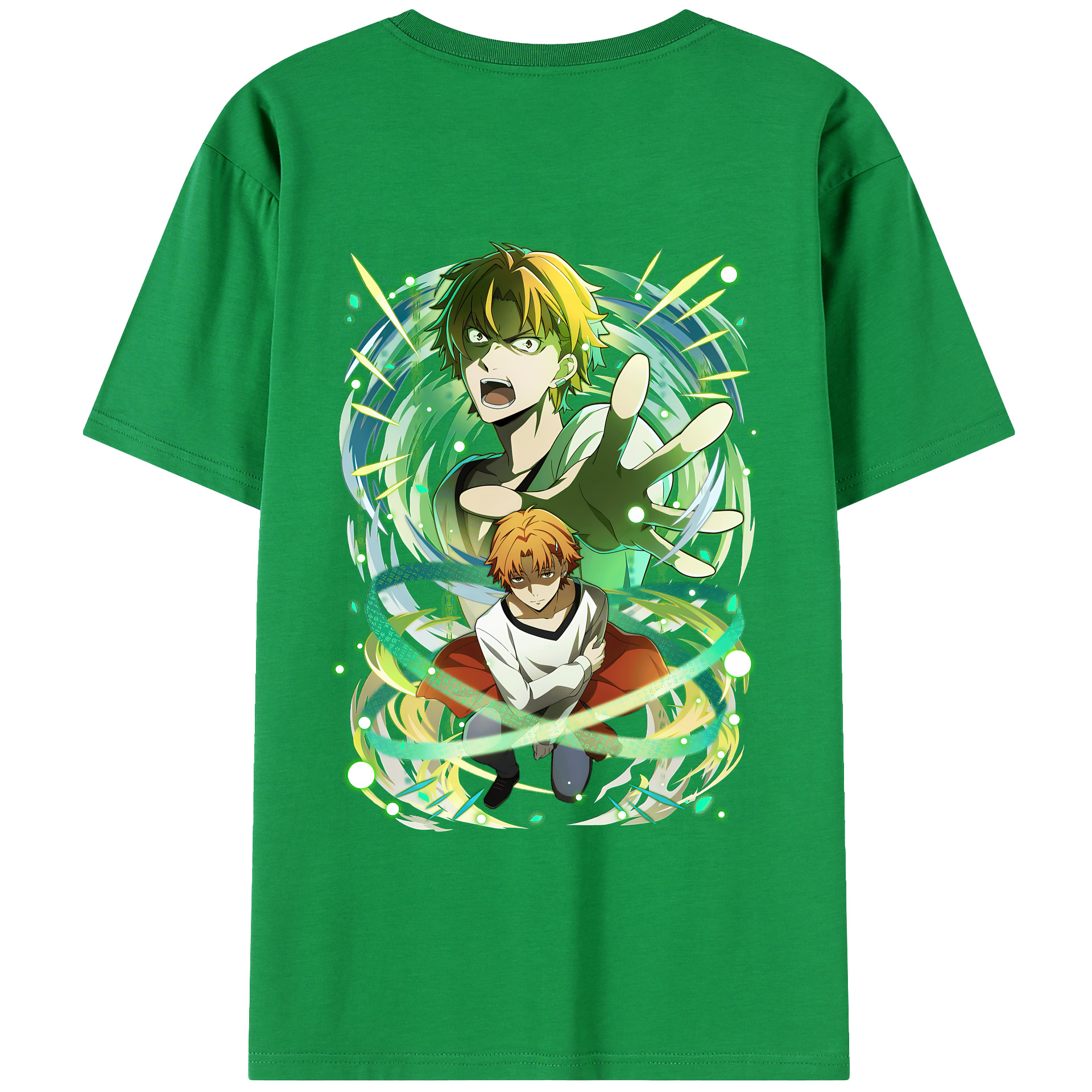 （画像用） 文豪ストレイドッグス Bungo Stray Dogs 綿100％ メンズ半袖Tシャツ（バックプリント） 通気性