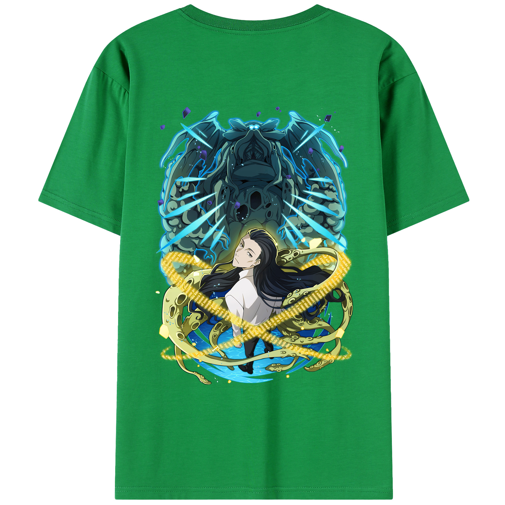 （画像用） 文豪ストレイドッグス Bungo Stray Dogs 綿100％ メンズ半袖Tシャツ（バックプリント） 通気性