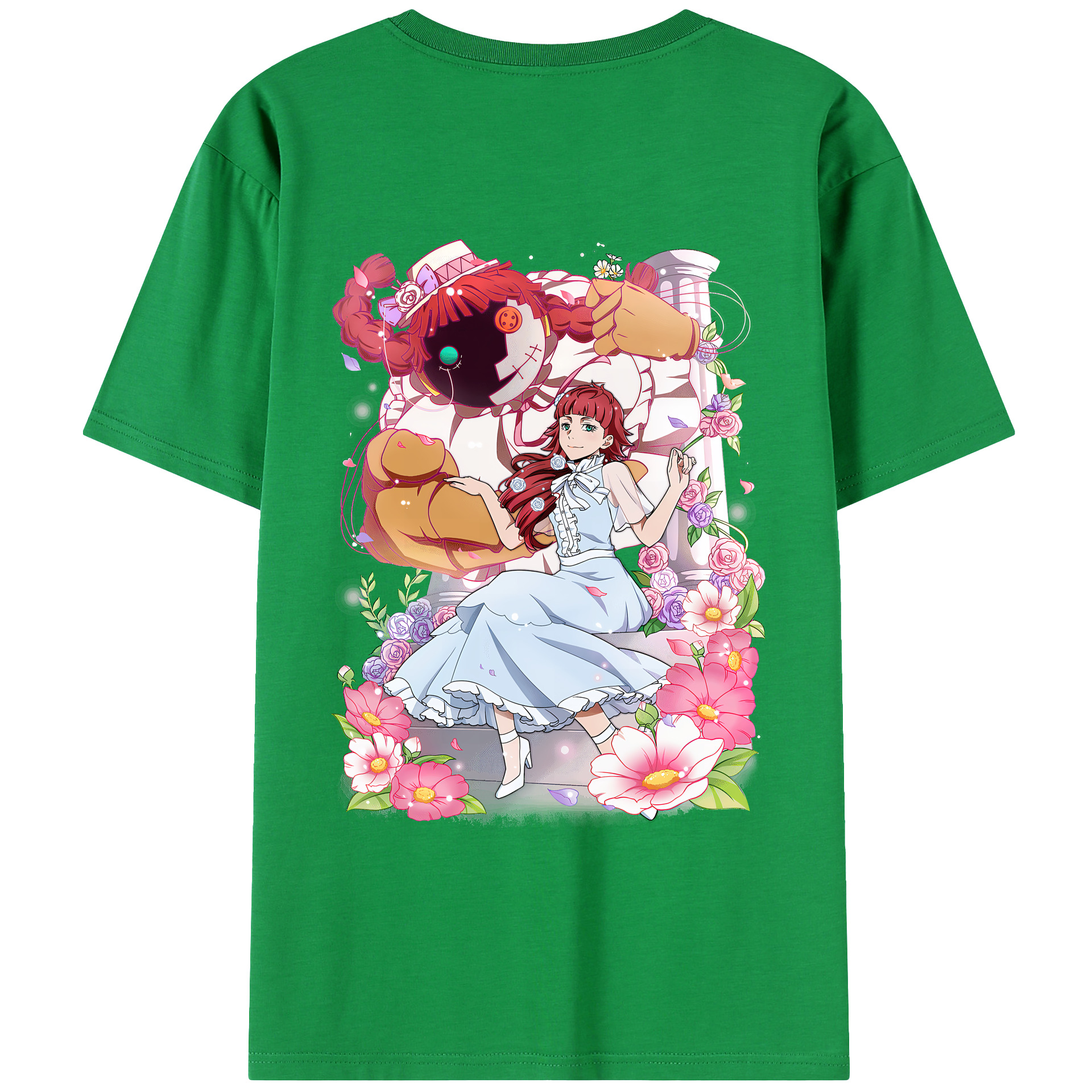 （画像用） 文豪ストレイドッグス Bungo Stray Dogs 綿100％ メンズ半袖Tシャツ（バックプリント） 通気性