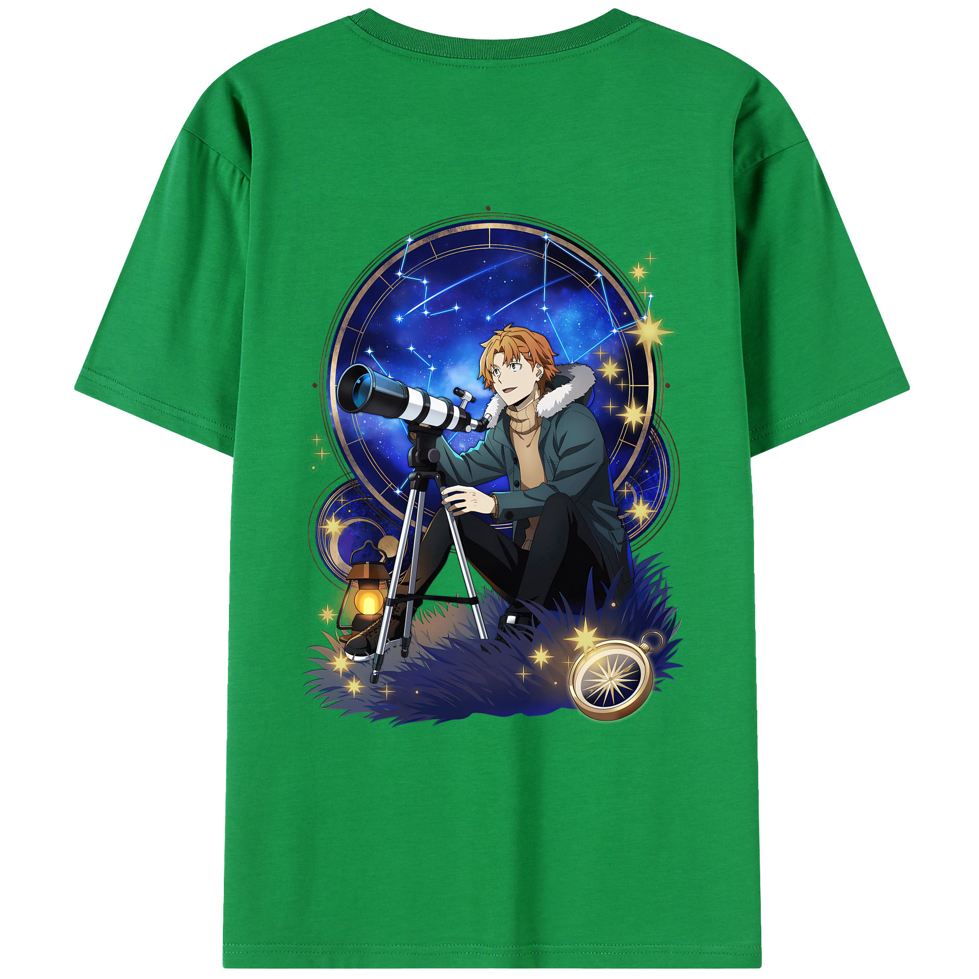 （画像用） 文豪ストレイドッグス Bungo Stray Dogs 綿100％ メンズ半袖Tシャツ（バックプリント） 通気性