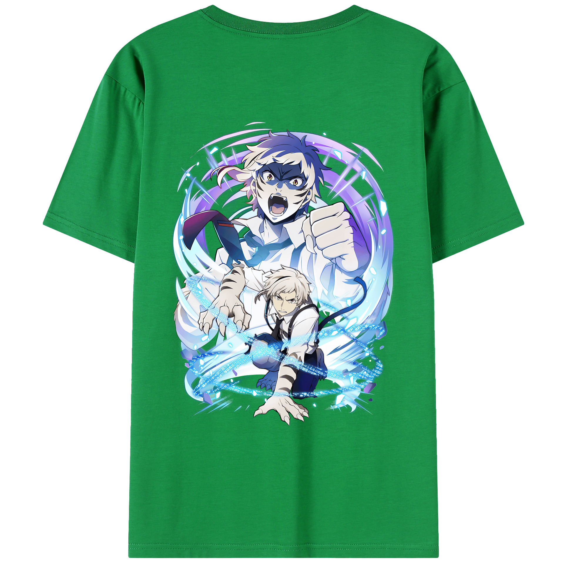 （画像用） 文豪ストレイドッグス Bungo Stray Dogs 綿100％ メンズ半袖Tシャツ（バックプリント） 通気性
