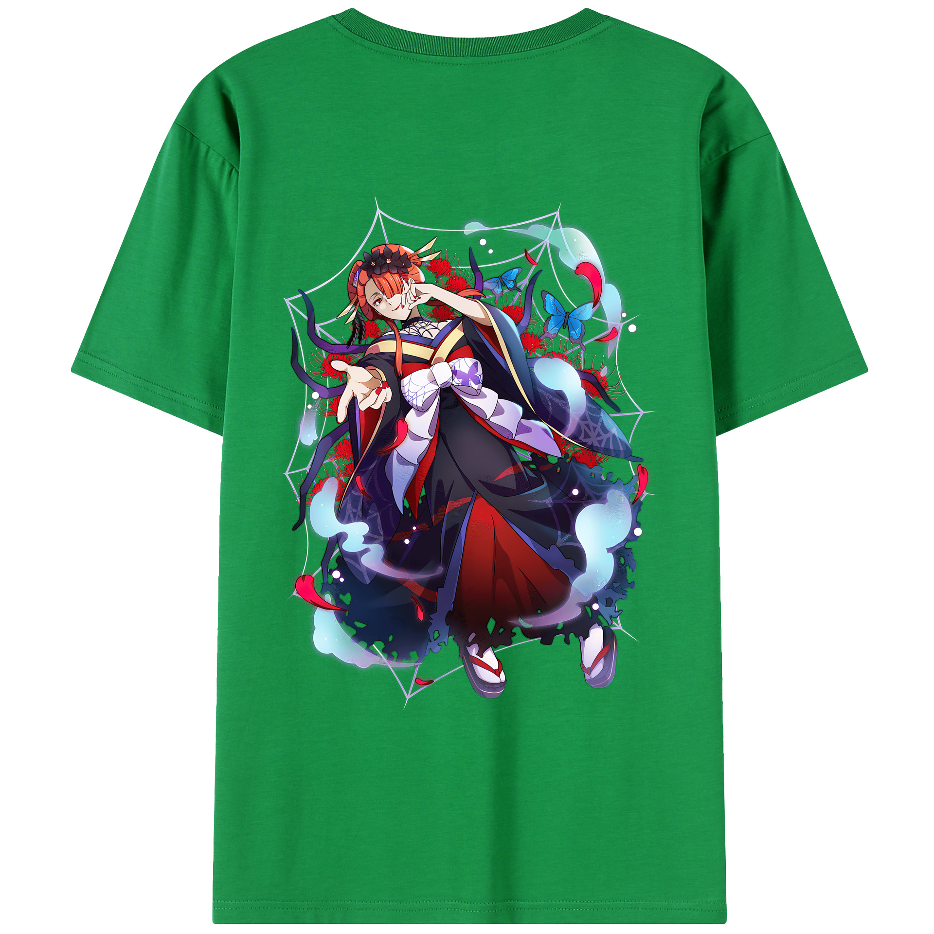 （画像用） 文豪ストレイドッグス Bungo Stray Dogs 綿100％ メンズ半袖Tシャツ（バックプリント） 通気性