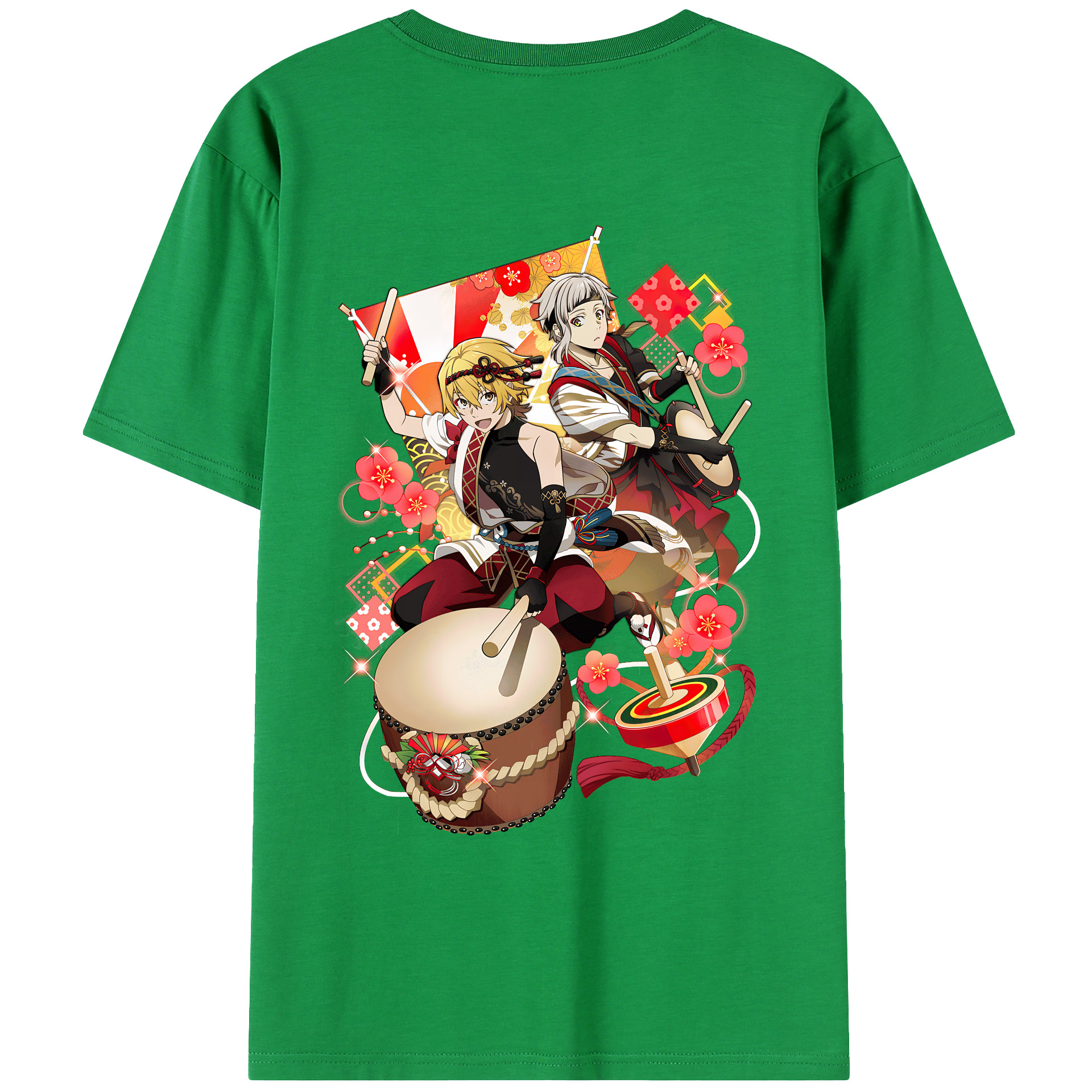 （画像用） 文豪ストレイドッグス Bungo Stray Dogs 綿100％ メンズ半袖Tシャツ（バックプリント） 通気性