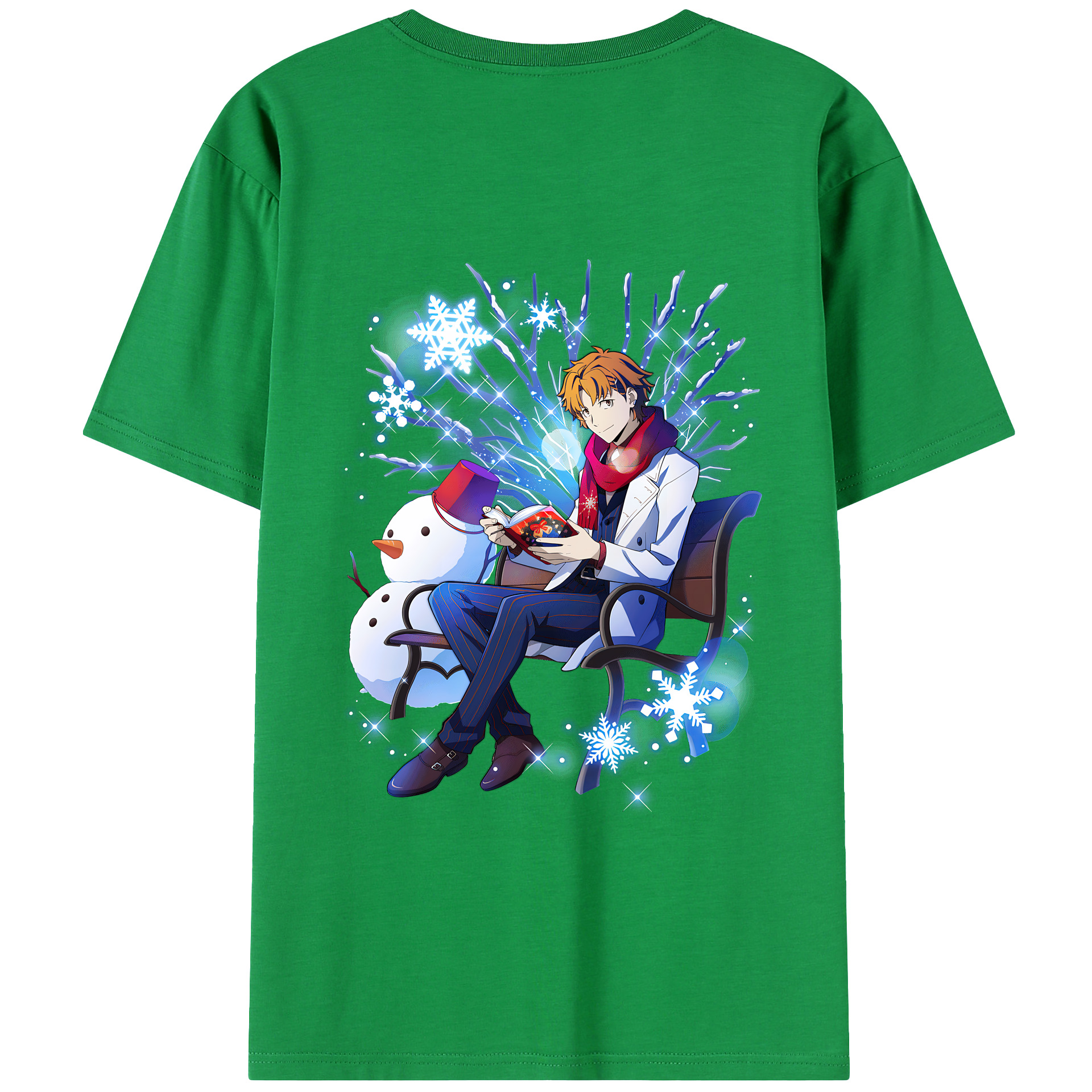 （画像用） 文豪ストレイドッグス Bungo Stray Dogs 綿100％ メンズ半袖Tシャツ（バックプリント） 通気性