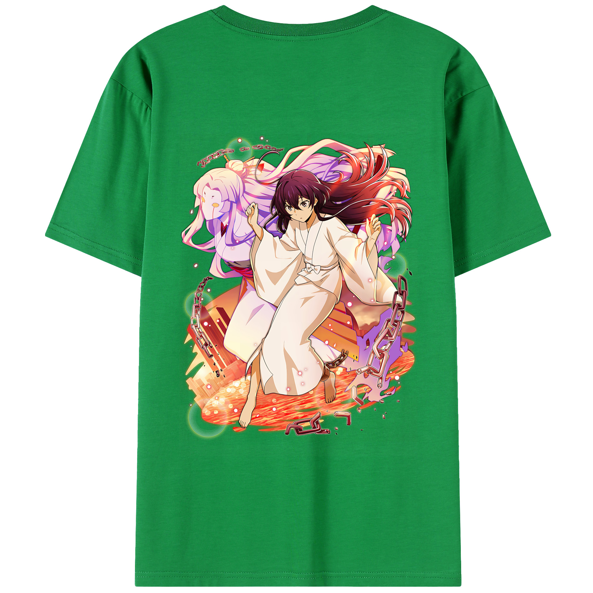 （画像用） 文豪ストレイドッグス Bungo Stray Dogs 綿100％ メンズ半袖Tシャツ（バックプリント） 通気性