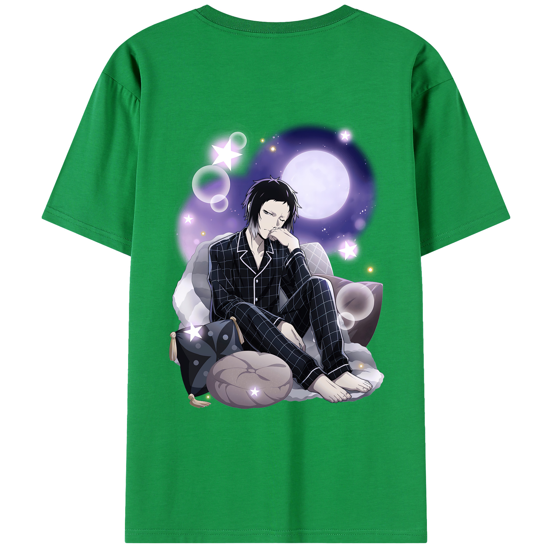 （画像用） 文豪ストレイドッグス Bungo Stray Dogs 綿100％ メンズ半袖Tシャツ（バックプリント） 通気性